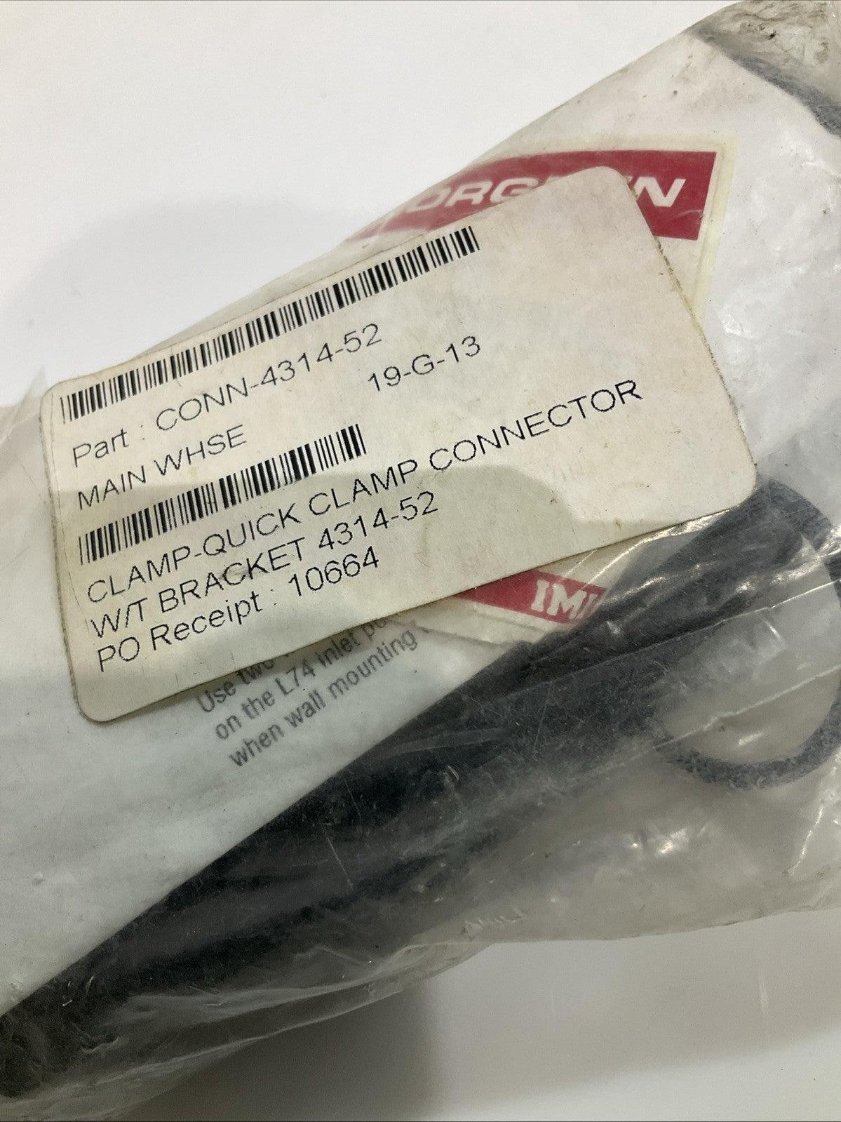 NORGREN CONN 4314-52 QUICK CLAMP AND WALL BRACKET Z2M