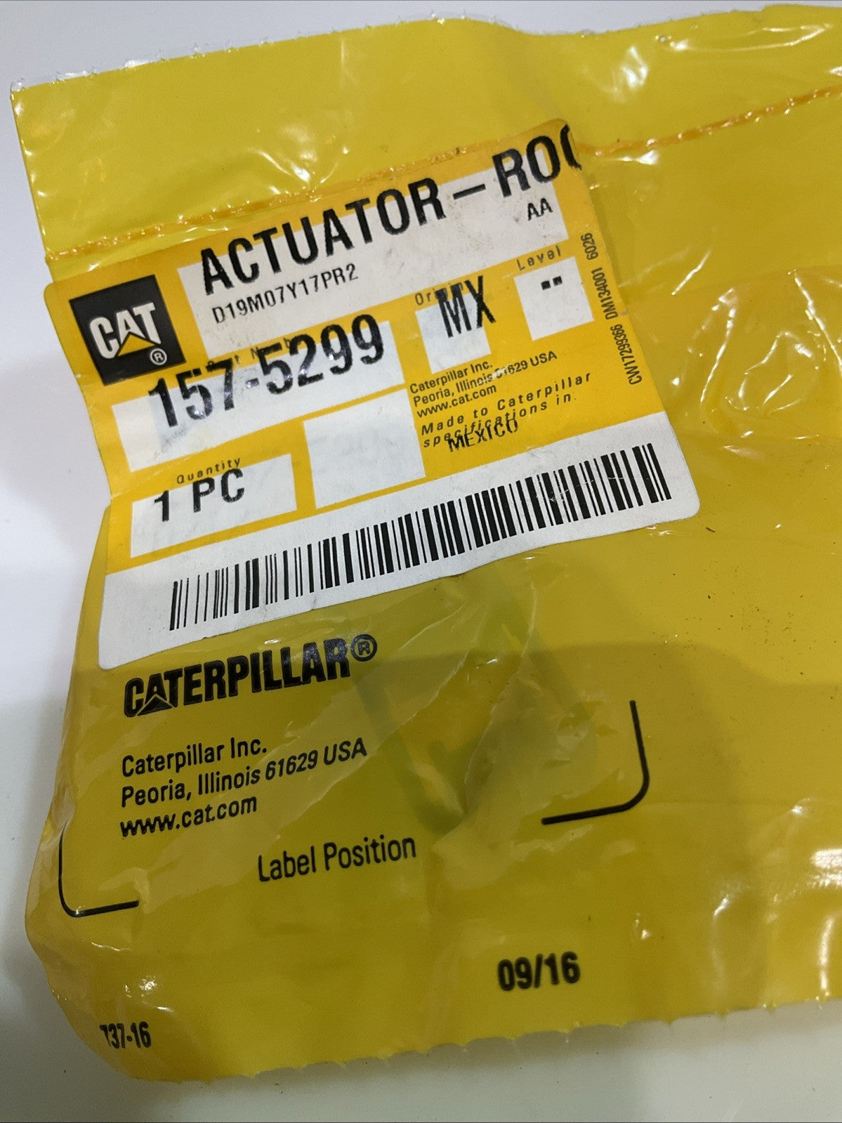 CAT- CATERPILLAR 157-5299 ACTUATOR ROC LOT OF 2 Z2M