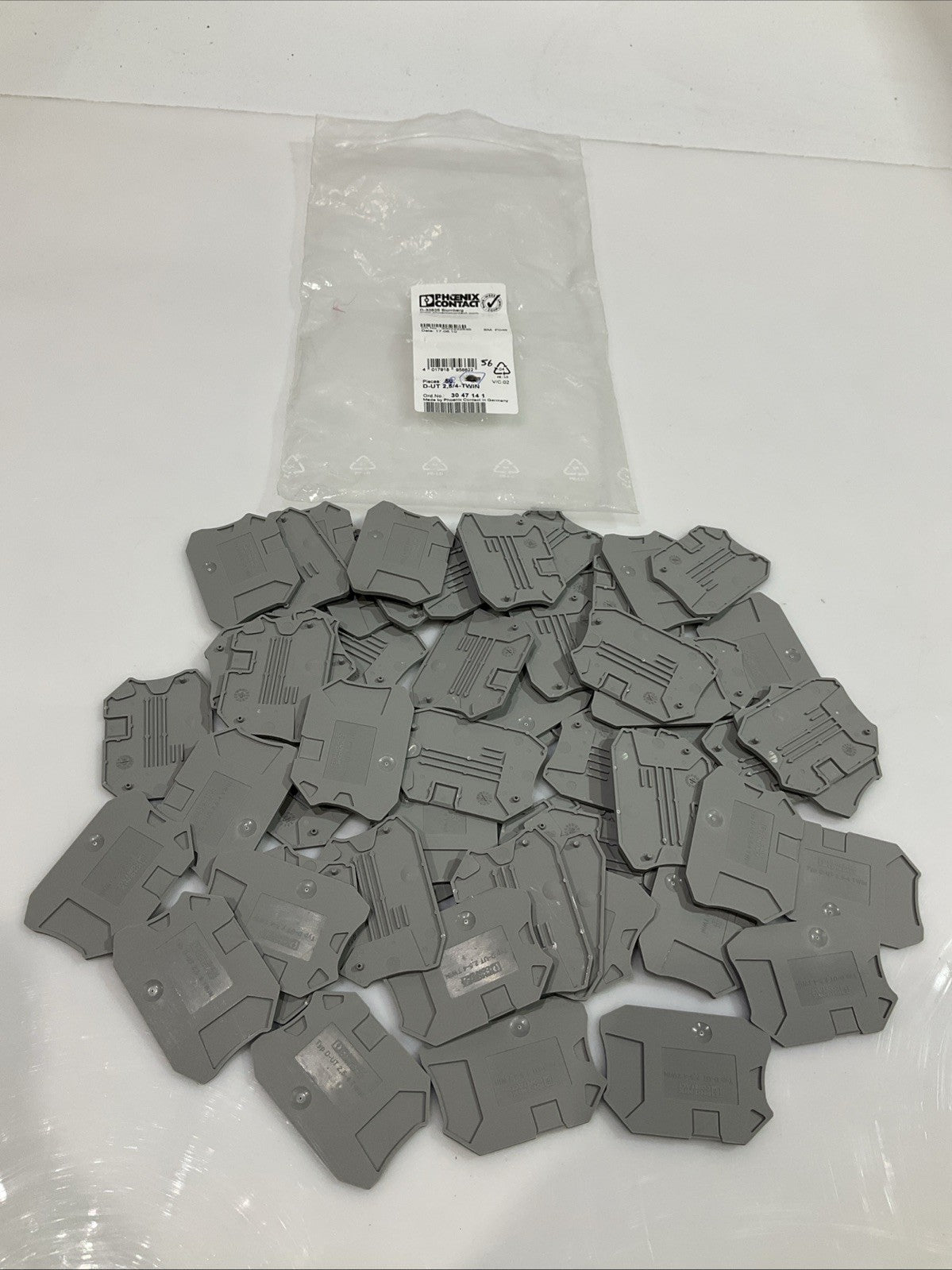 PHOENIX CONTACT D-UT 2.5/4 TWIN 3047141 END COVER TERMINAL BLOCK LOT OF 56 Y2M