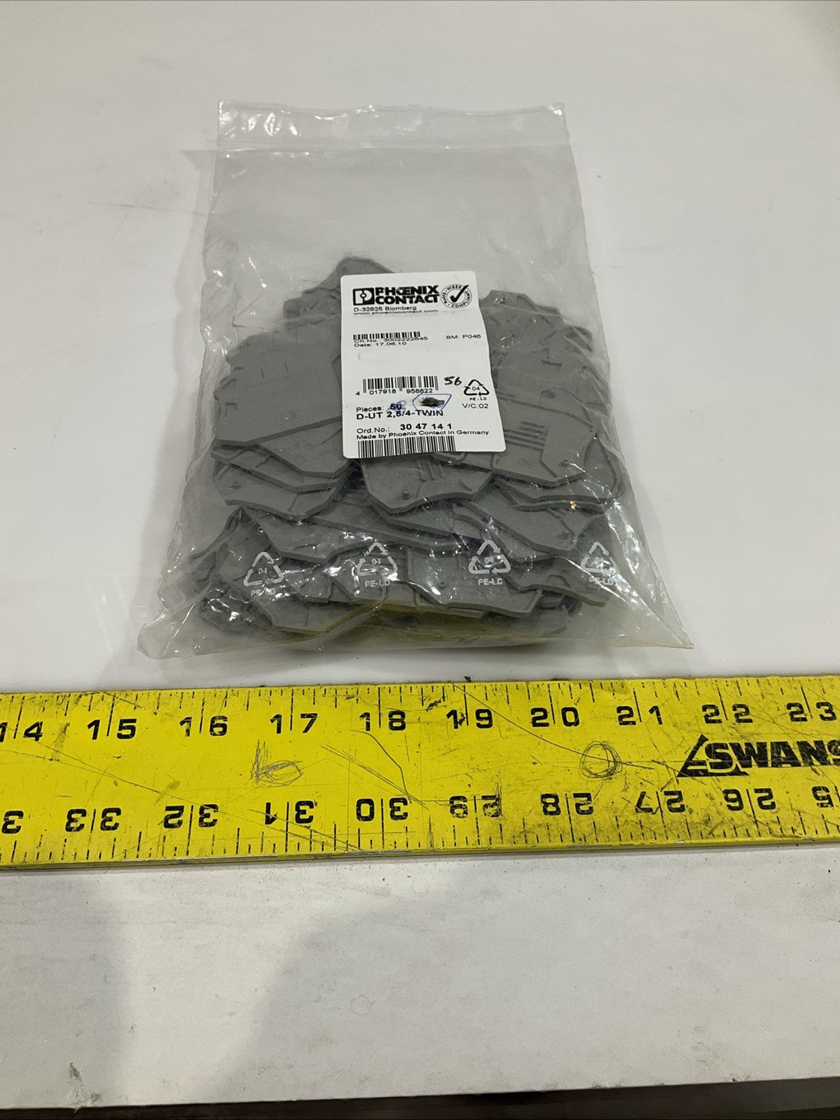 PHOENIX CONTACT D-UT 2.5/4 TWIN 3047141 END COVER TERMINAL BLOCK LOT OF 56 Y2M