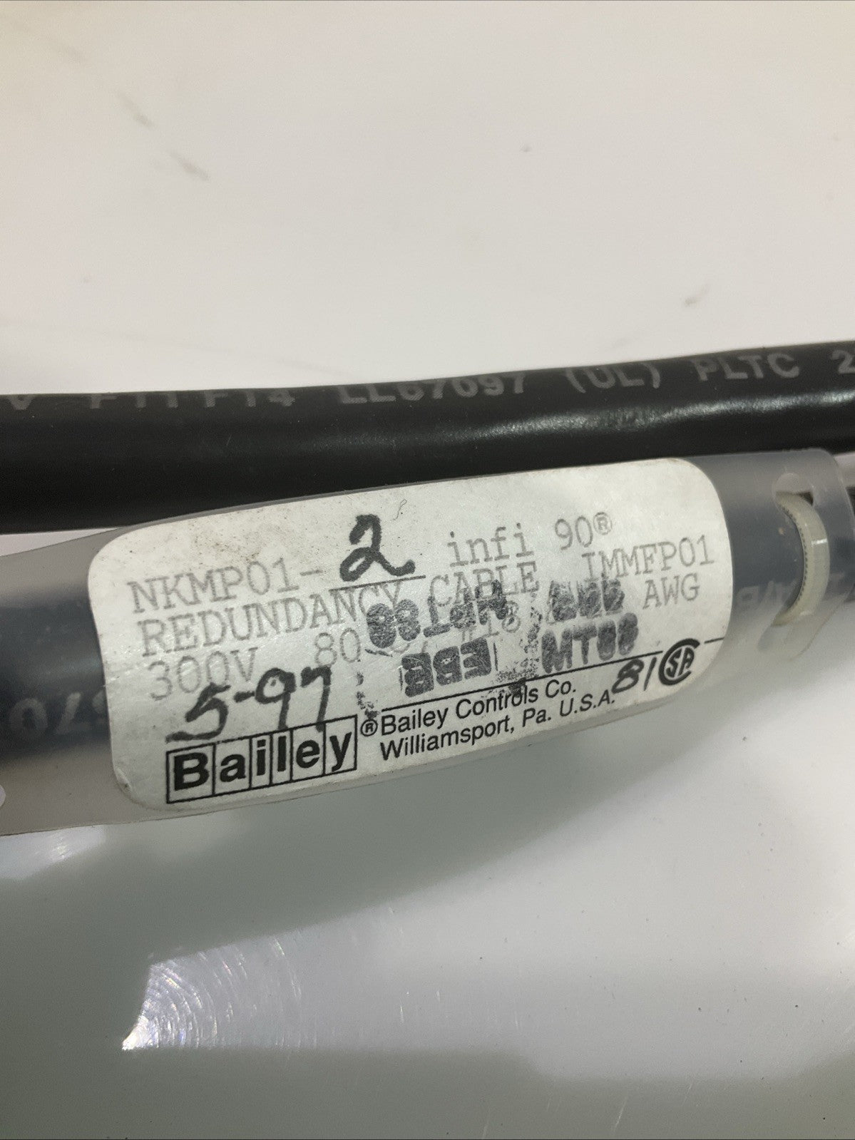 BAILEY INFI 90 NKMP01-2 REDUNDANCY CABLE LOT OF 2 Y2M