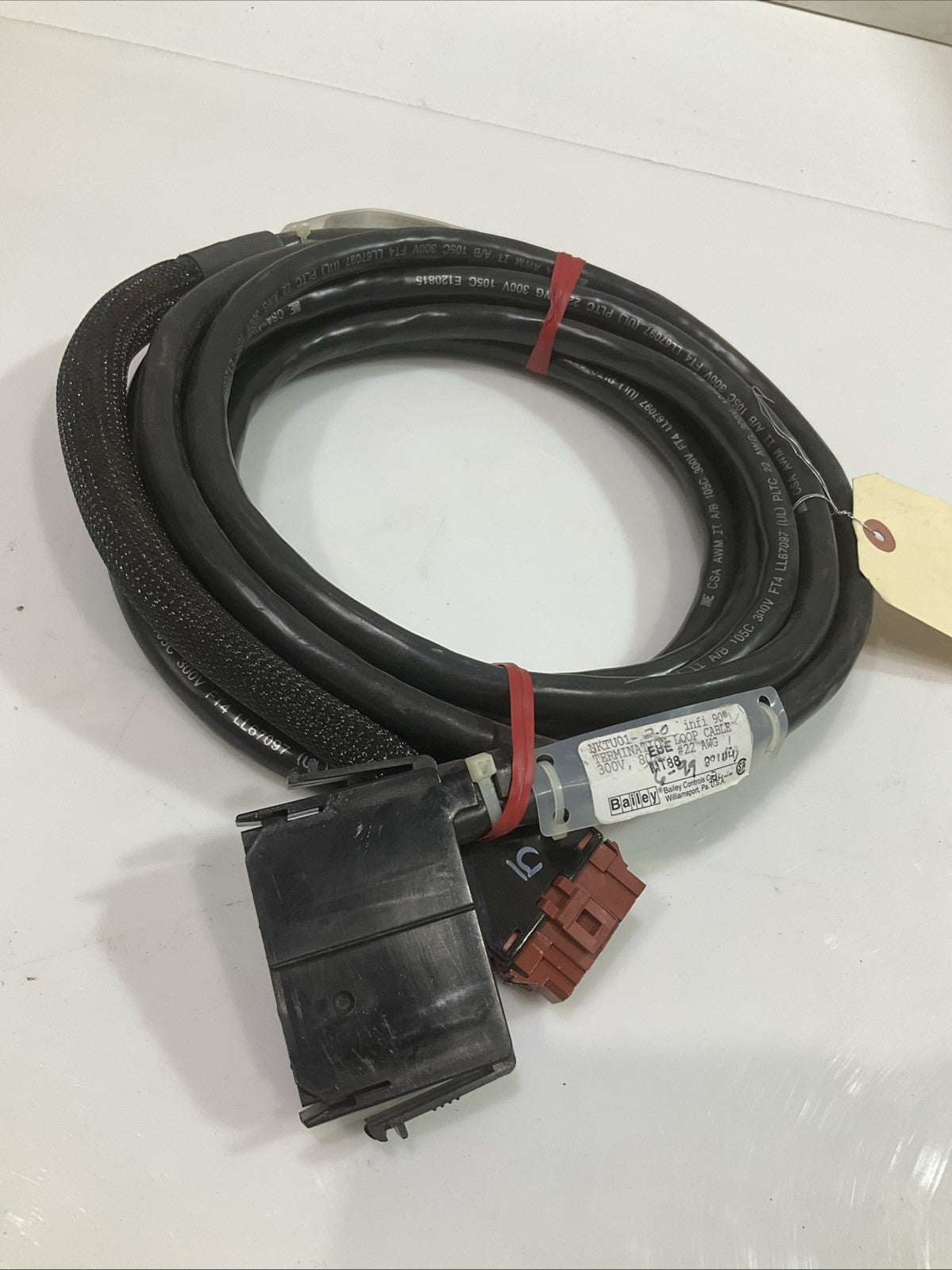 BAILEY INFI90 NKTU01-20 TERMINATION LOOP UNIT CABLE 300V 80XC 25FT Y2M