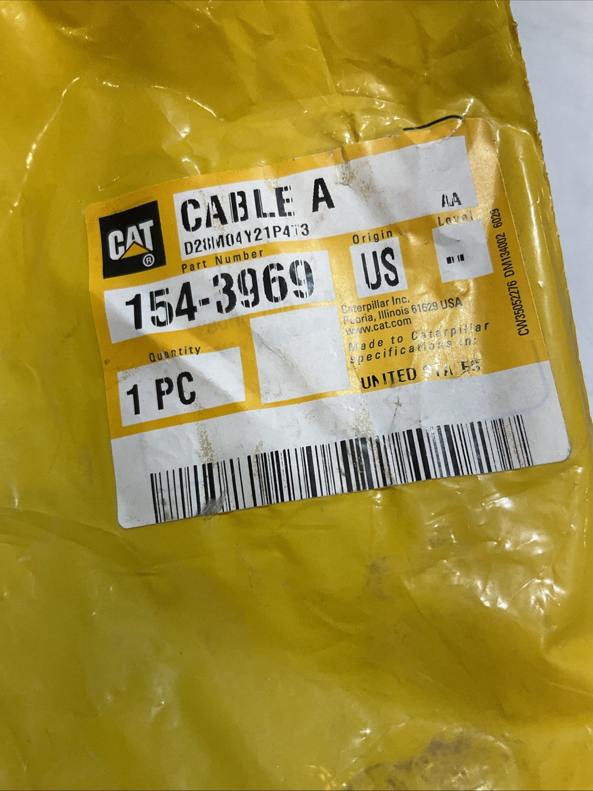 CAT-CATERPILLAR 154-3969 SKID LOADER REPLACES THROTTLE CABLE ASSEMBLY Z2M