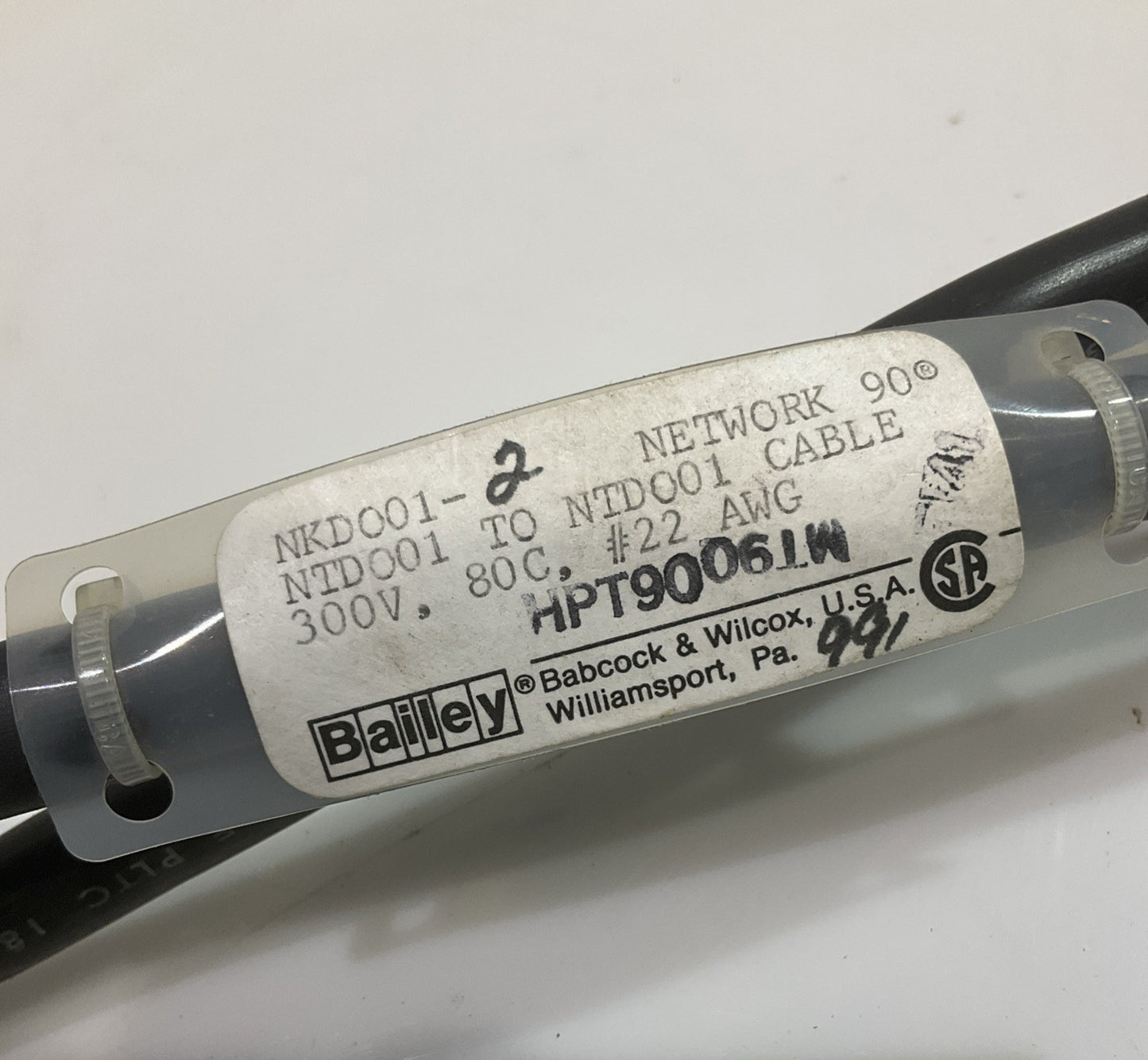 BAILEY NKD001-2 NTD001 NETWORK CABLE 300V 80C Y2M