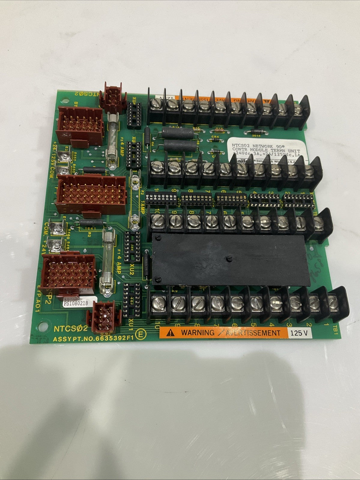 BAILEY NTCS02 6635392F1 CONTROL MODULE TERMINAL UNIT BOARD 24VDC Y2M