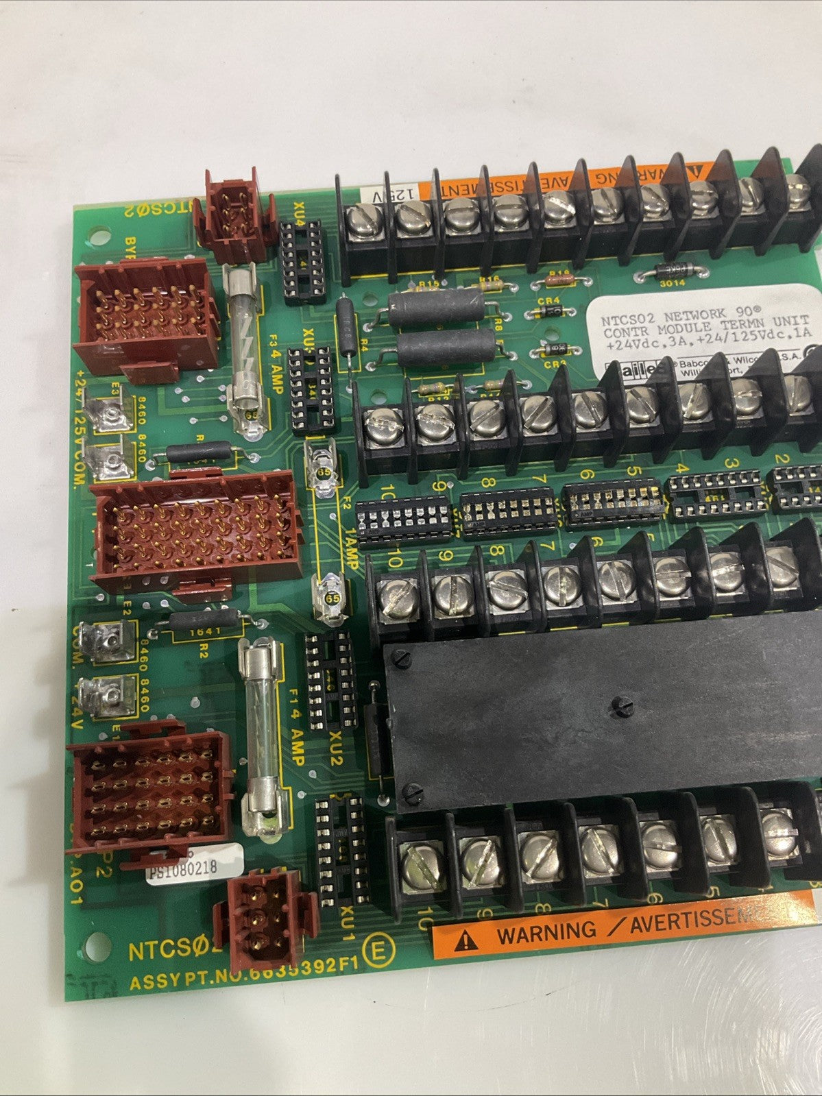 BAILEY NTCS02 6635392F1 CONTROL MODULE TERMINAL UNIT BOARD 24VDC Y2M