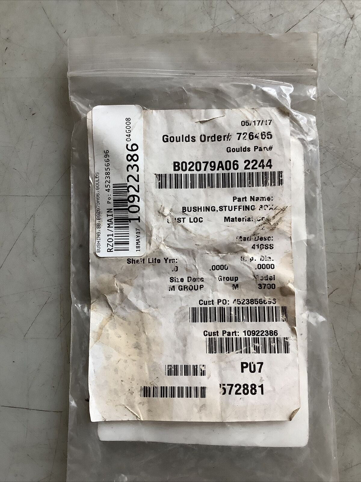 GOULDS B02079A062244 BUSHING 410SS 2-3/4IN ID 678