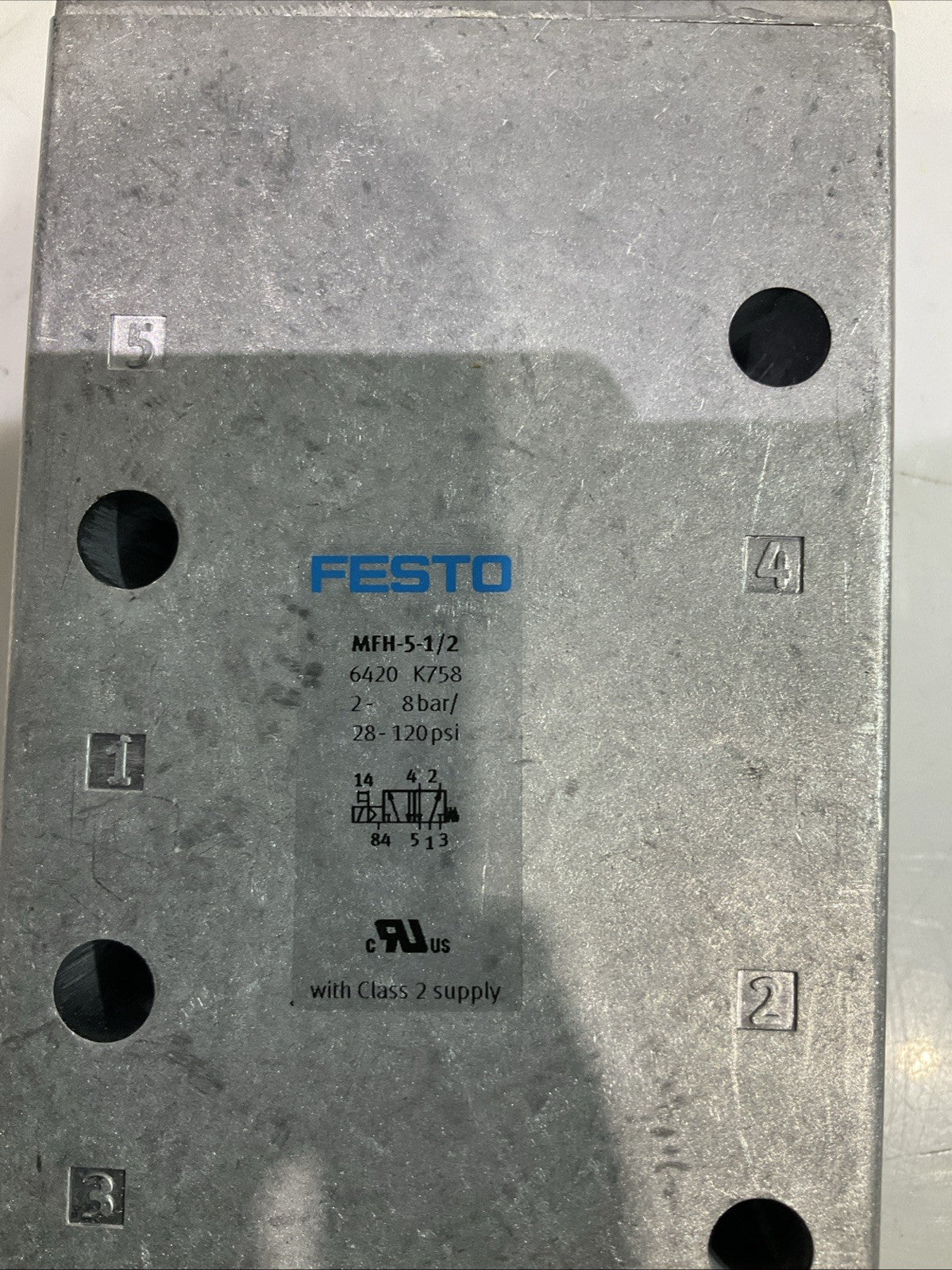 FESTO MFH-5-1/2 AIR SOLENOID VALVE CLASS 5/2 Z2M