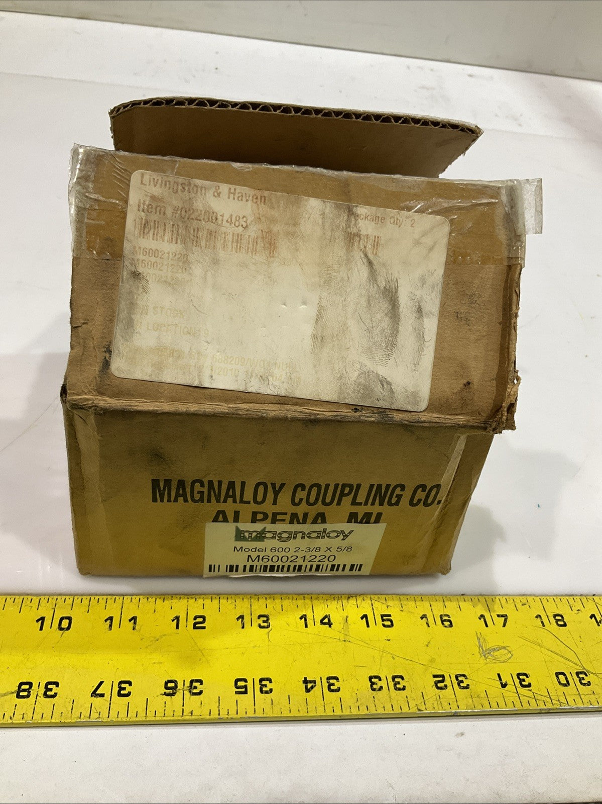 MAGNALOY 600 2-2-3/8 X5/8 FLEXIBLE COUPLING ROUND BORE HUB Z2M