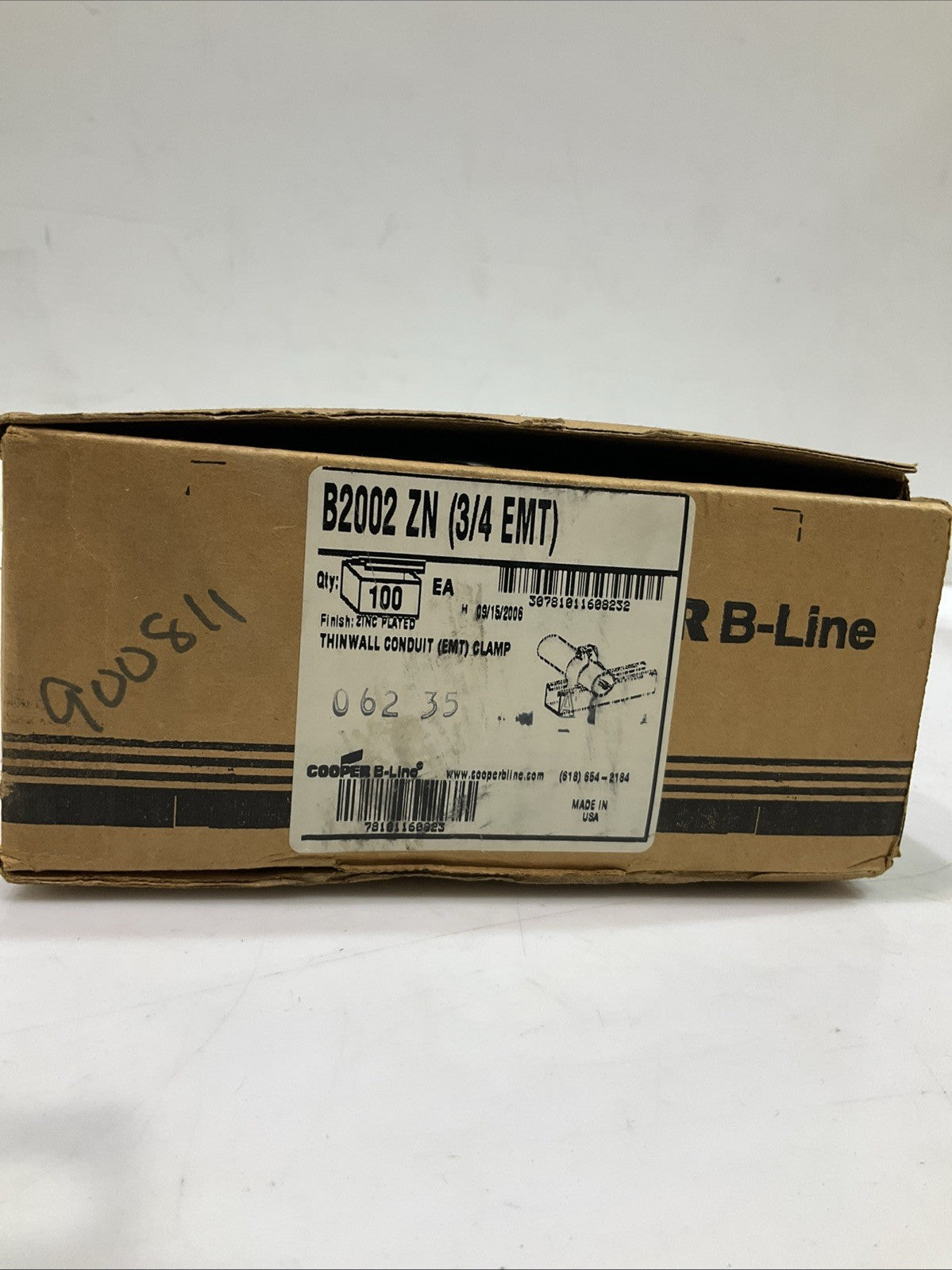COOPER B-LINE B2002ZN 3/4EMT THINWALL CONDUIT FITING CLAMP LOT OF 14 BAGS Z2M