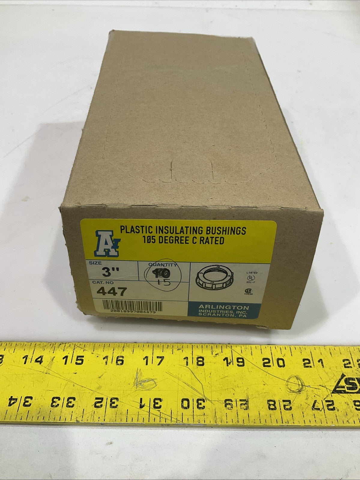 ARLINTON 447 SIZE 3 PLASTIC INSULATING BUSHINGS 105 DEGREE C RATE LOT OF 15 Z2M
