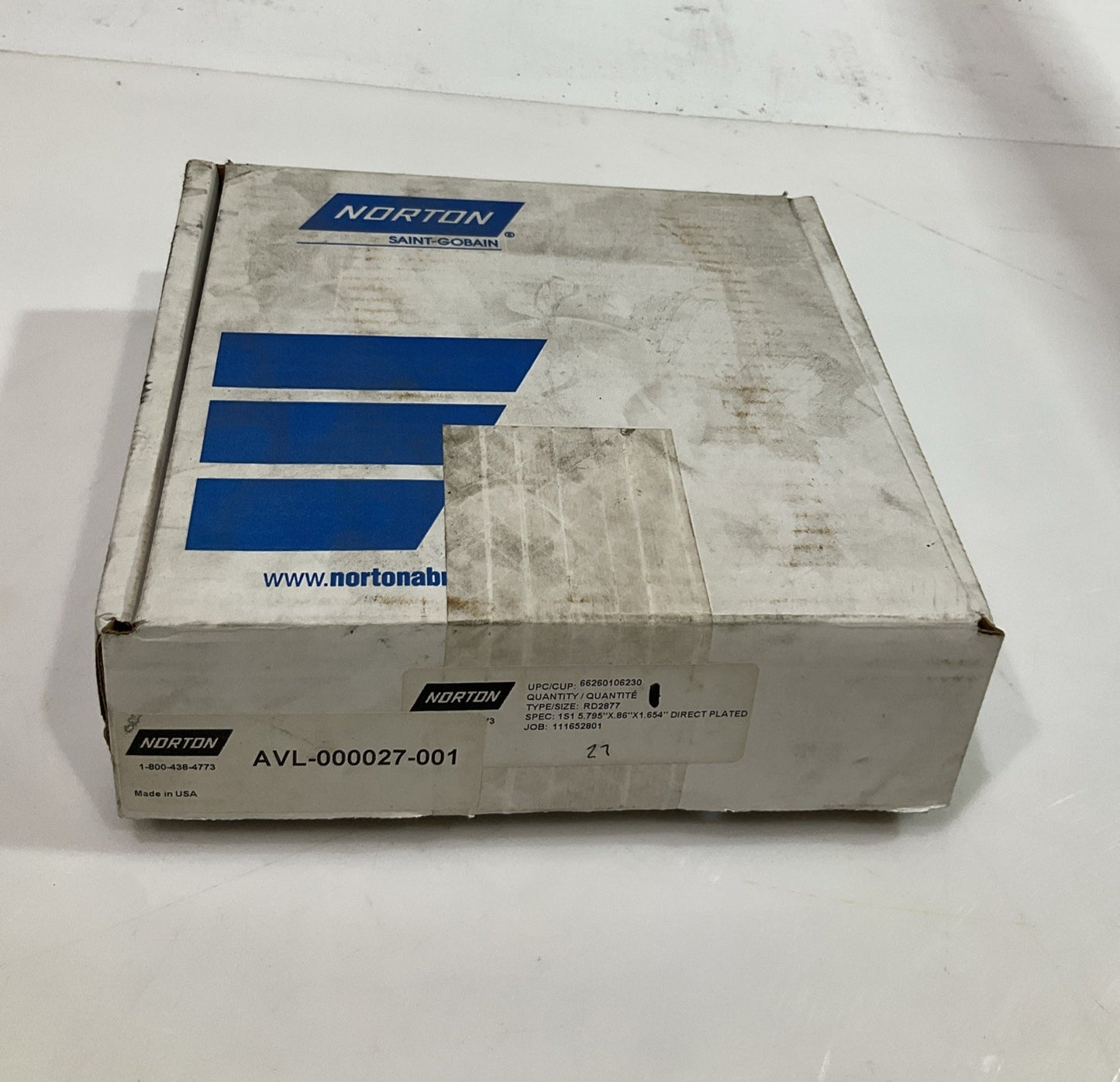 NORTON-SAINT-GOBAIN PT2877 SN-18093.2.RI DIRECT PLATE DIAMO AVE- 000027-001 U3S
