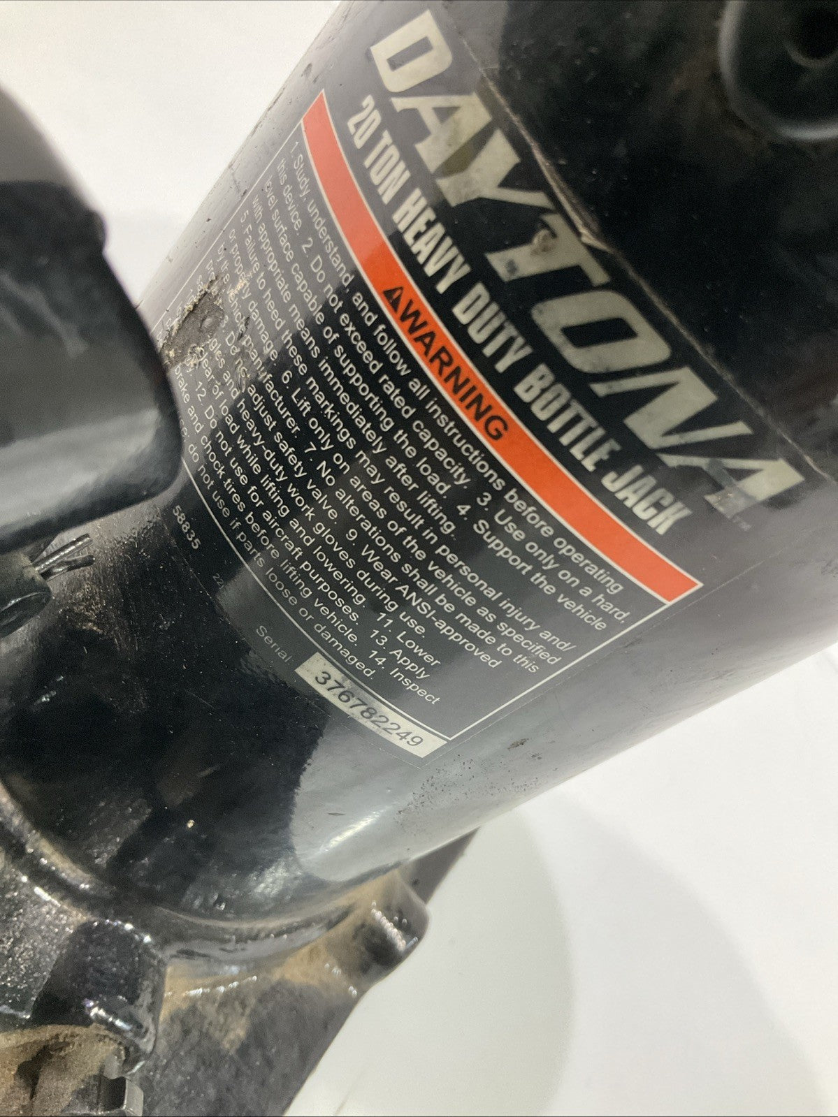 DAYTONA 58835 - 376782249 20 TON HEAVY DUTY HYDRAULIC BOTTLE JACK Y2M