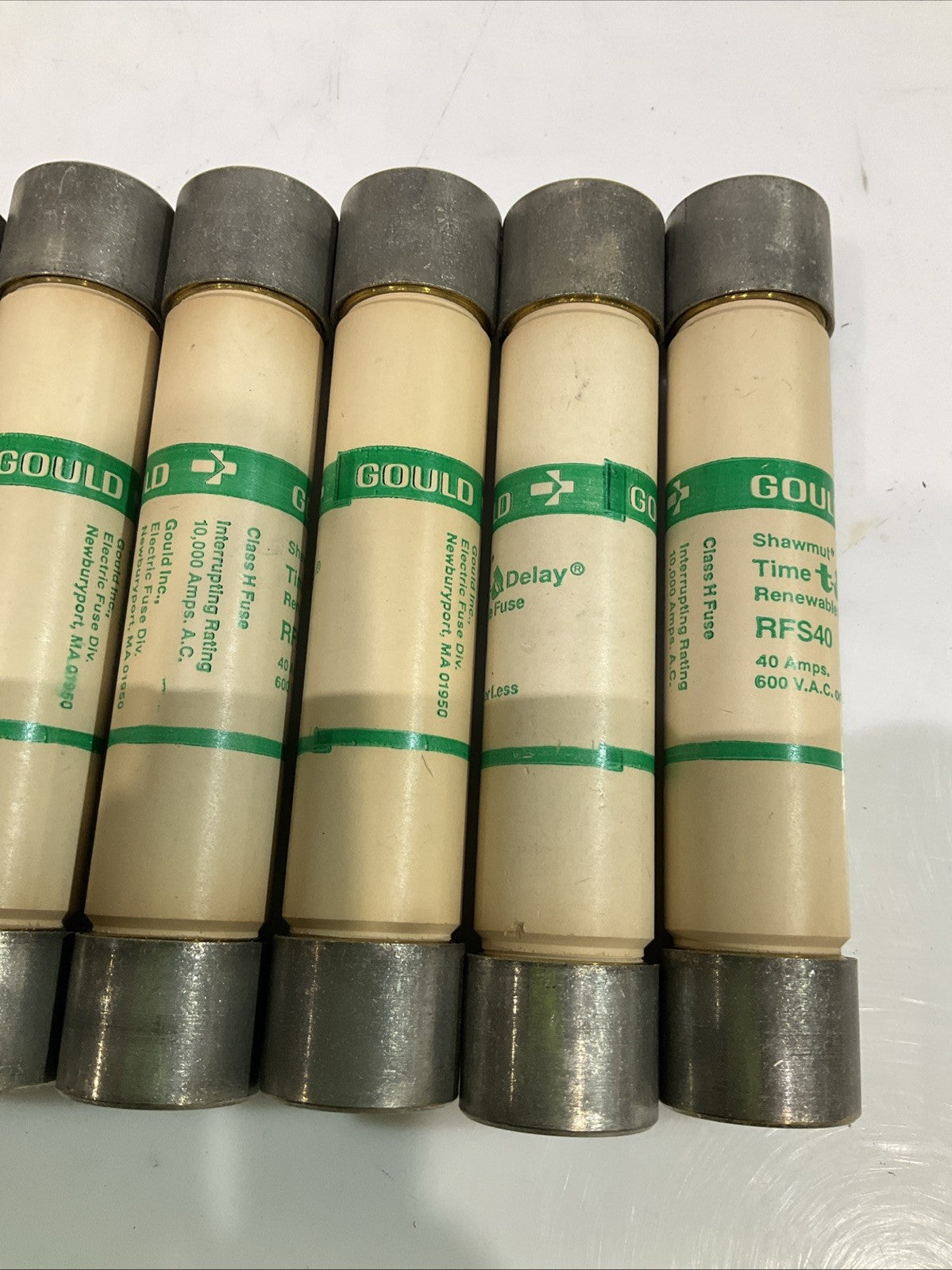GOULD SHAWMUT FRS40 TIME DELAY RENEWABLE FUSE 40AMPS LOT OF 10 Z2M