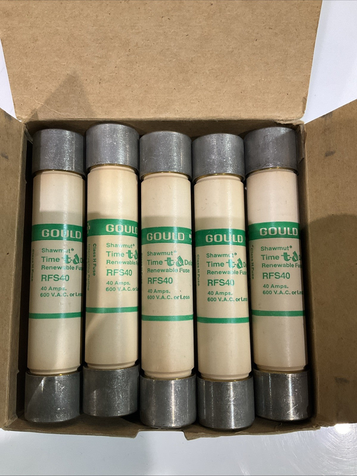 GOULD SHAWMUT FRS40 TIME DELAY RENEWABLE FUSE 40AMPS LOT OF 10 Z2M