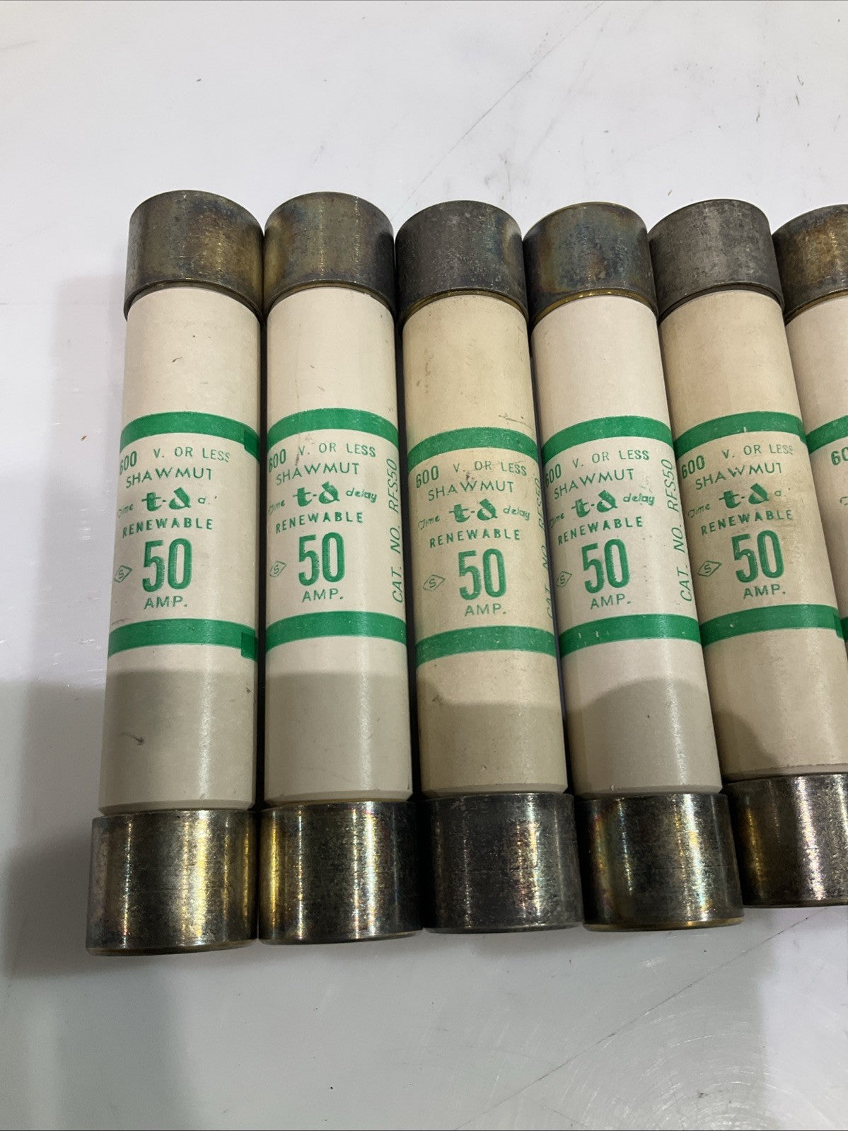 GOULD SHAWMUT RFS50 RENEWABLE FUSE 600V LOT OF 10 Z2M