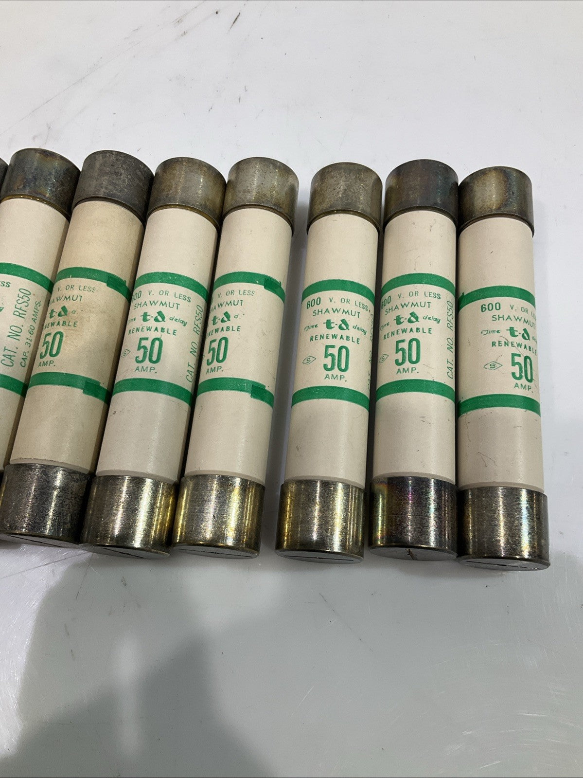 GOULD SHAWMUT RFS50 RENEWABLE FUSE 600V LOT OF 10 Z2M