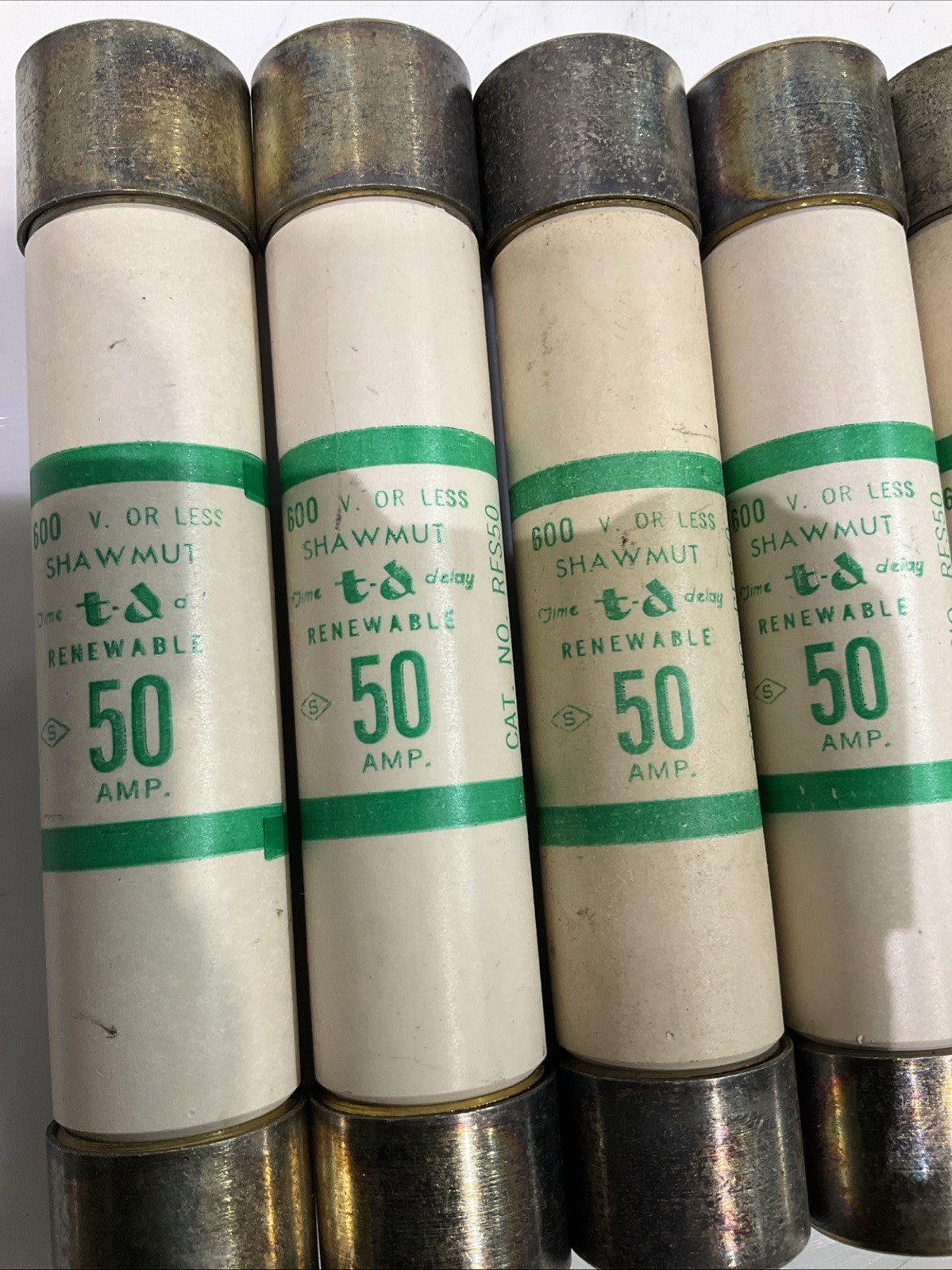 GOULD SHAWMUT RFS50 RENEWABLE FUSE 600V LOT OF 10 Z2M