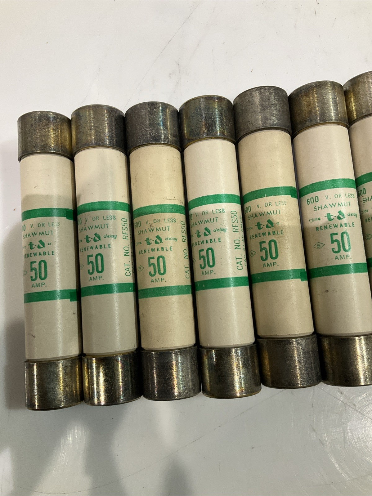 GOULD SHAWMUT RFS50 RENEWABLE FUSE 600V LOT OF 10 Z2M