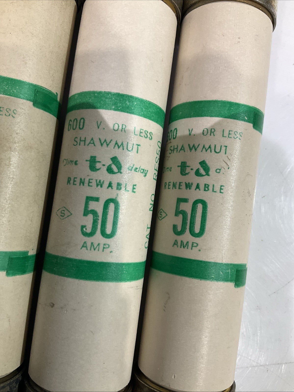 GOULD SHAWMUT RFS50 RENEWABLE FUSE 600V LOT OF 10 Z2M