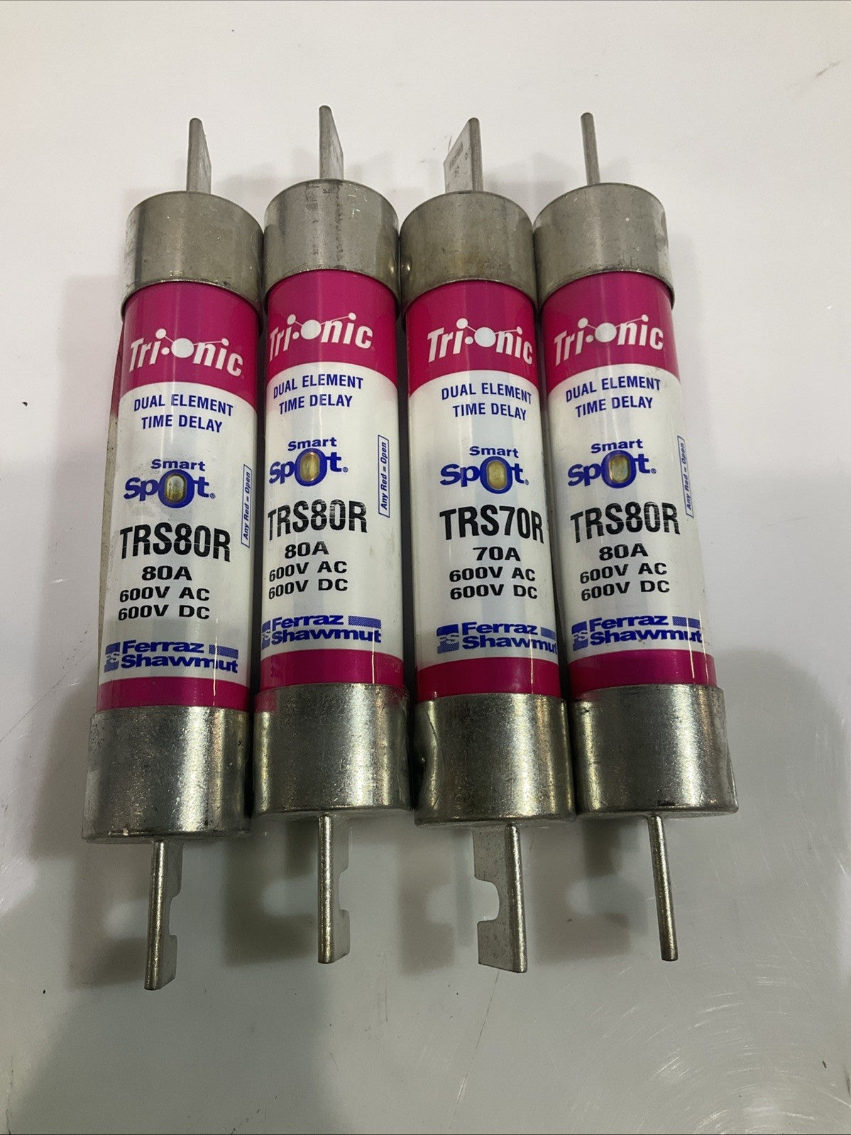 FERRAZ SHAWMUT TRS80R TRS70R ELEMENT TIME DELAY CLASS RK5 FUSE 600V QTY 4 Z2M