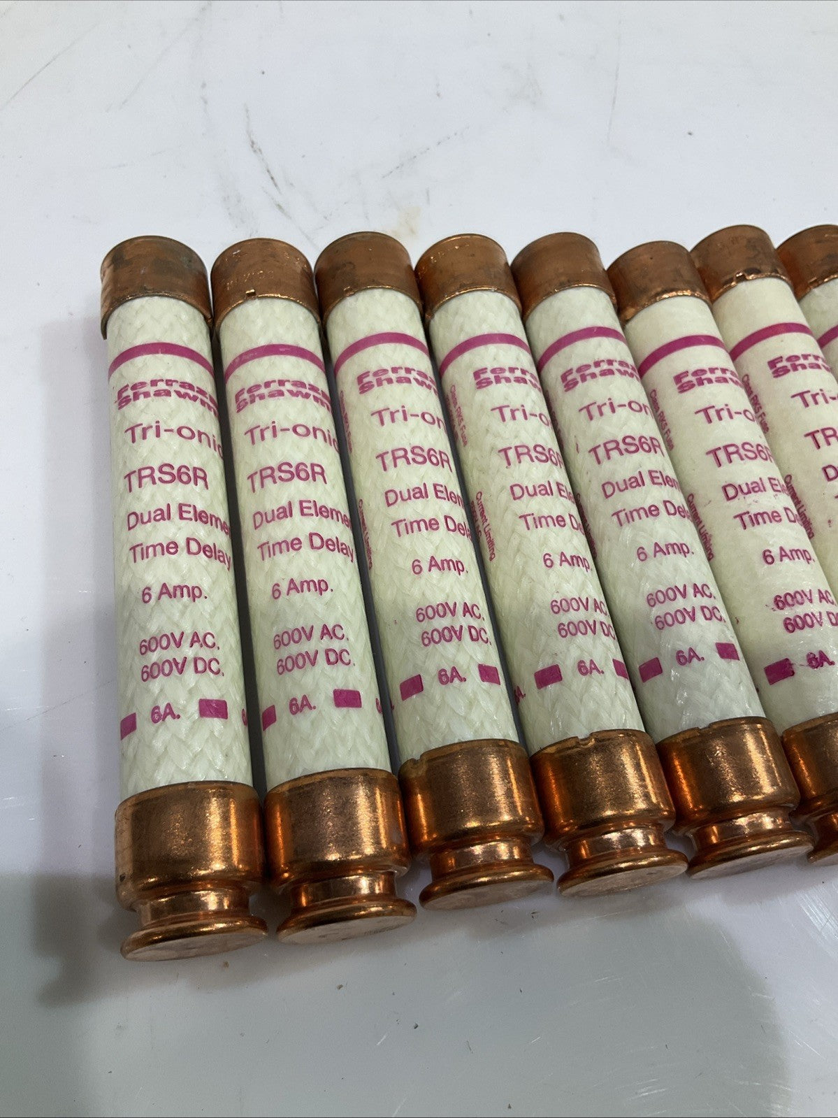 FERRAZ SHAWMUT TRS6R DUAL ELEMENT TIME DELAY 6AMP 600VAC LOT OF 10 Z2M