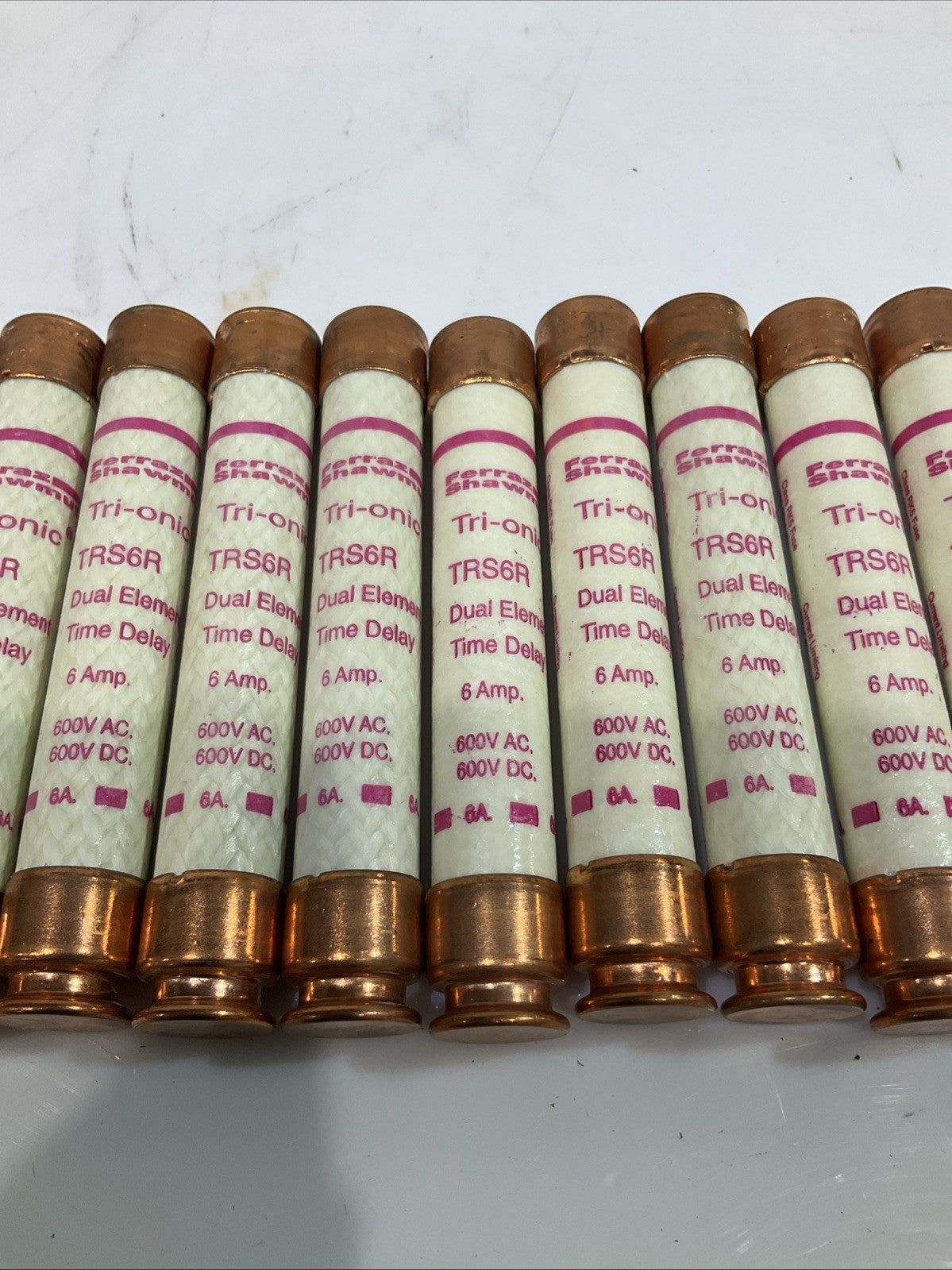 FERRAZ SHAWMUT TRS6R DUAL ELEMENT TIME DELAY 6AMP 600VAC LOT OF 10 Z2M