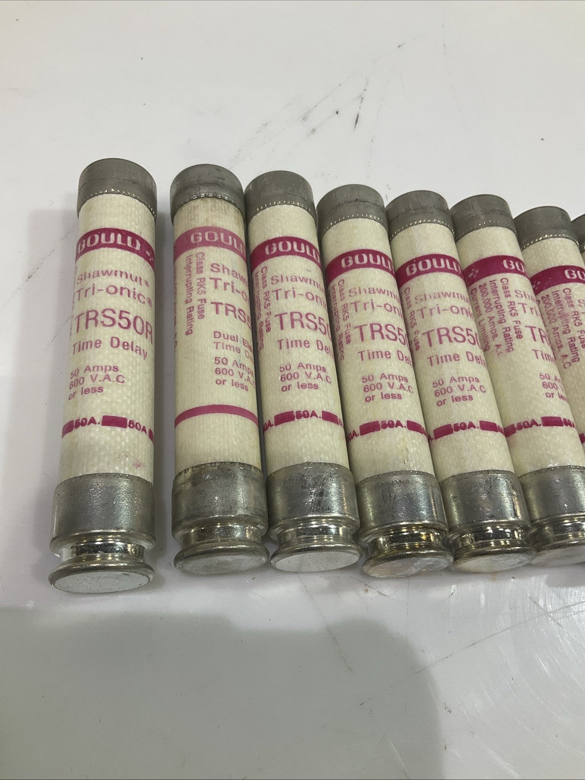 GOULD SHAWMUT TRS50R DUAL ELEMENT TIME DELAY 50AMPS 600VAC LOT OF 10 Z2M