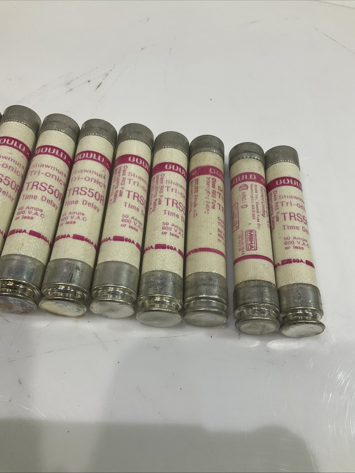 GOULD SHAWMUT TRS50R DUAL ELEMENT TIME DELAY 50AMPS 600VAC LOT OF 10 Z2M