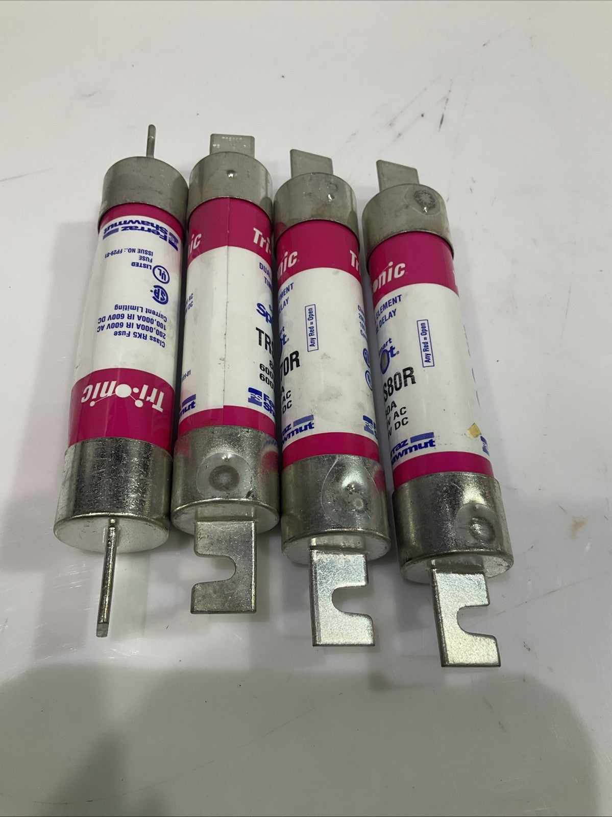 FERRAZ SHAWMUT TRS80R TRS70R ELEMENT TIME DELAY CLASS RK5 FUSE 600V QTY 4 Z2M