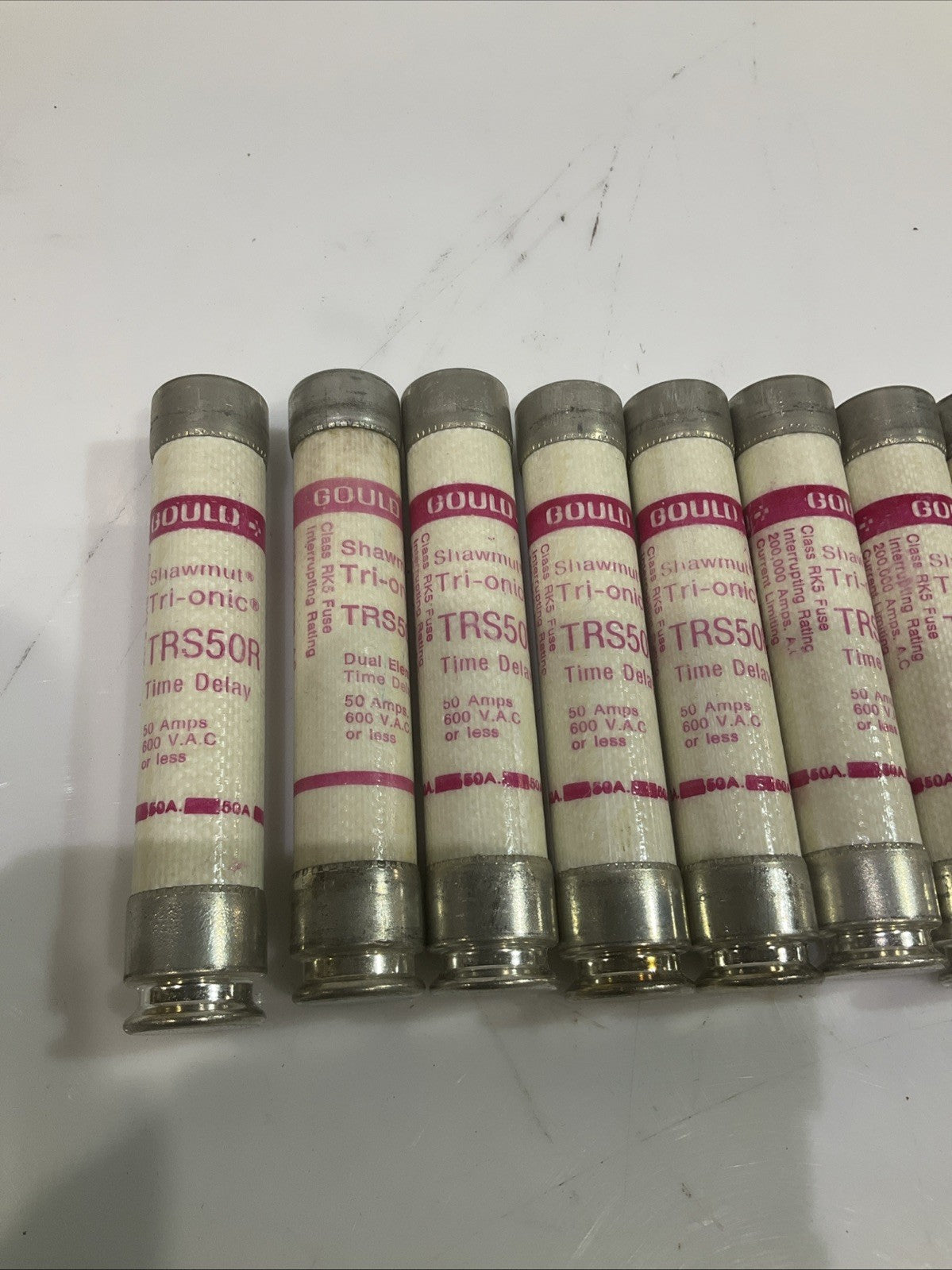 GOULD SHAWMUT TRS50R DUAL ELEMENT TIME DELAY 50AMPS 600VAC LOT OF 10 Z2M