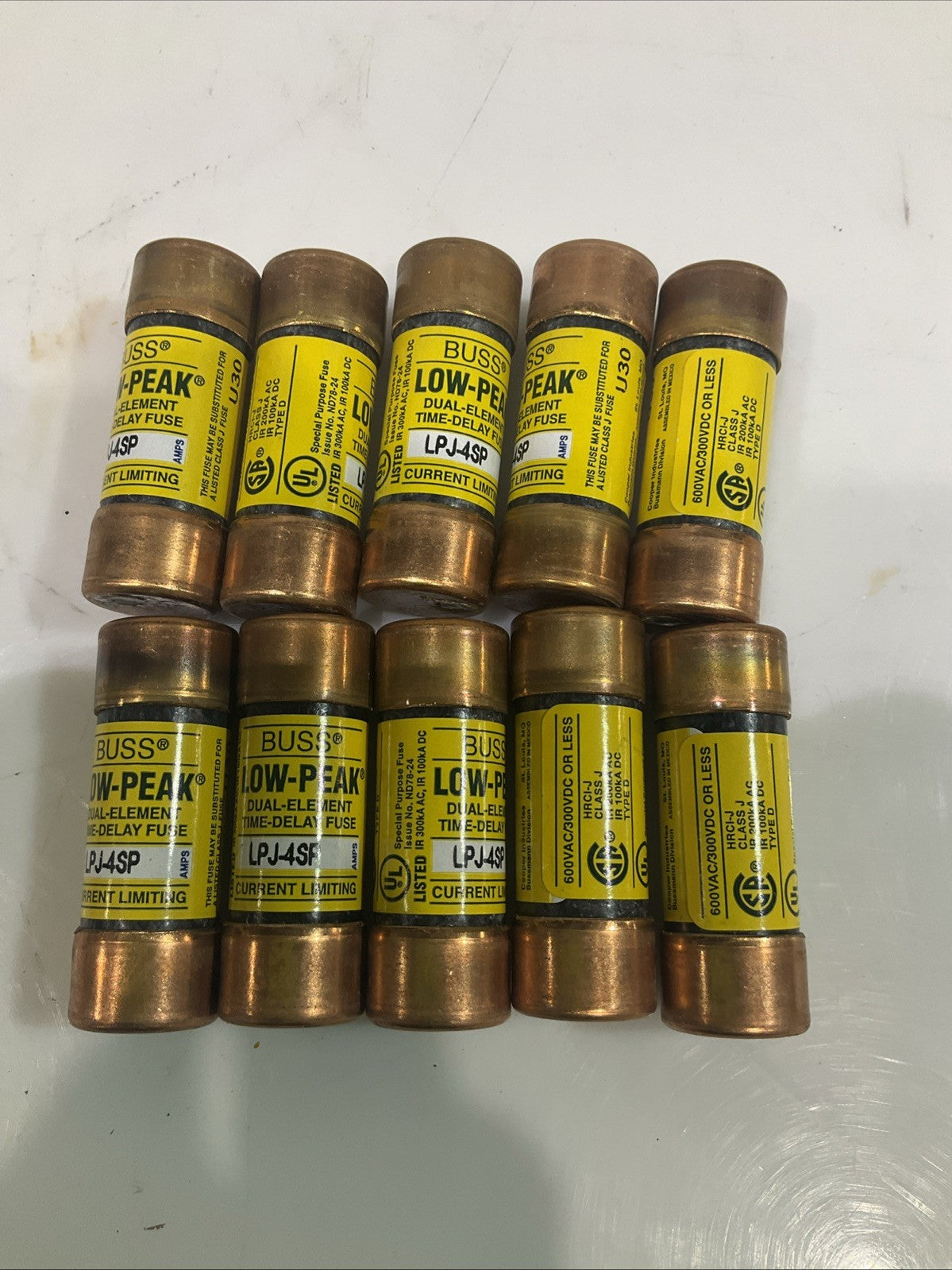 COOPER BUSSMANN LPJ-4SP DUAL -ELEMENT TIME DELAY FUSE LOT OF 10 Z2M