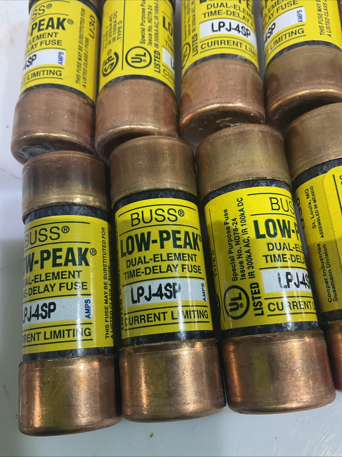 COOPER BUSSMANN LPJ-4SP DUAL -ELEMENT TIME DELAY FUSE LOT OF 10 Z2M