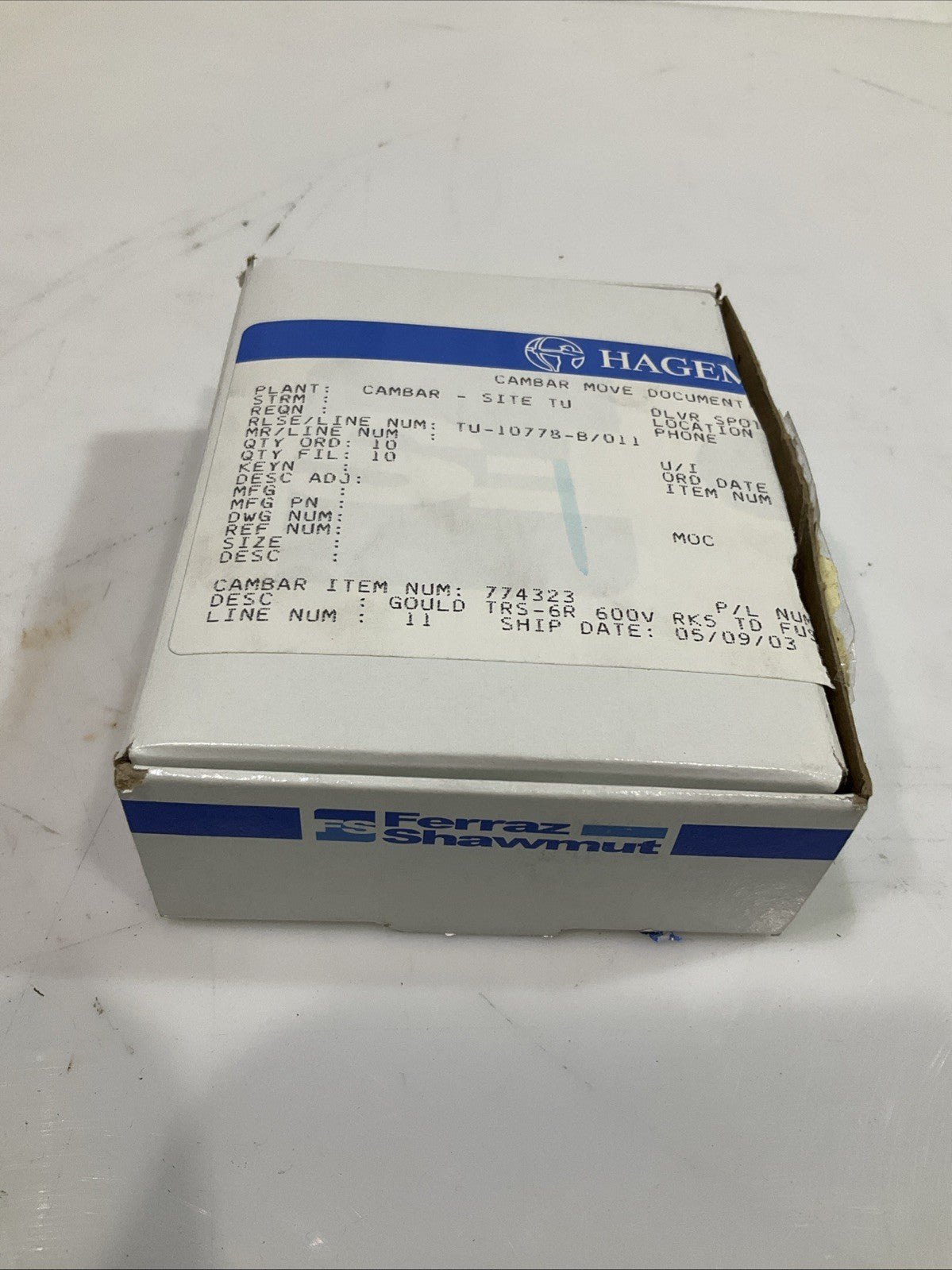 FERRAZ SHAWMUT TRS6R DUAL ELEMENT TIME DELAY 6AMP 600VAC LOT OF 10 Z2M