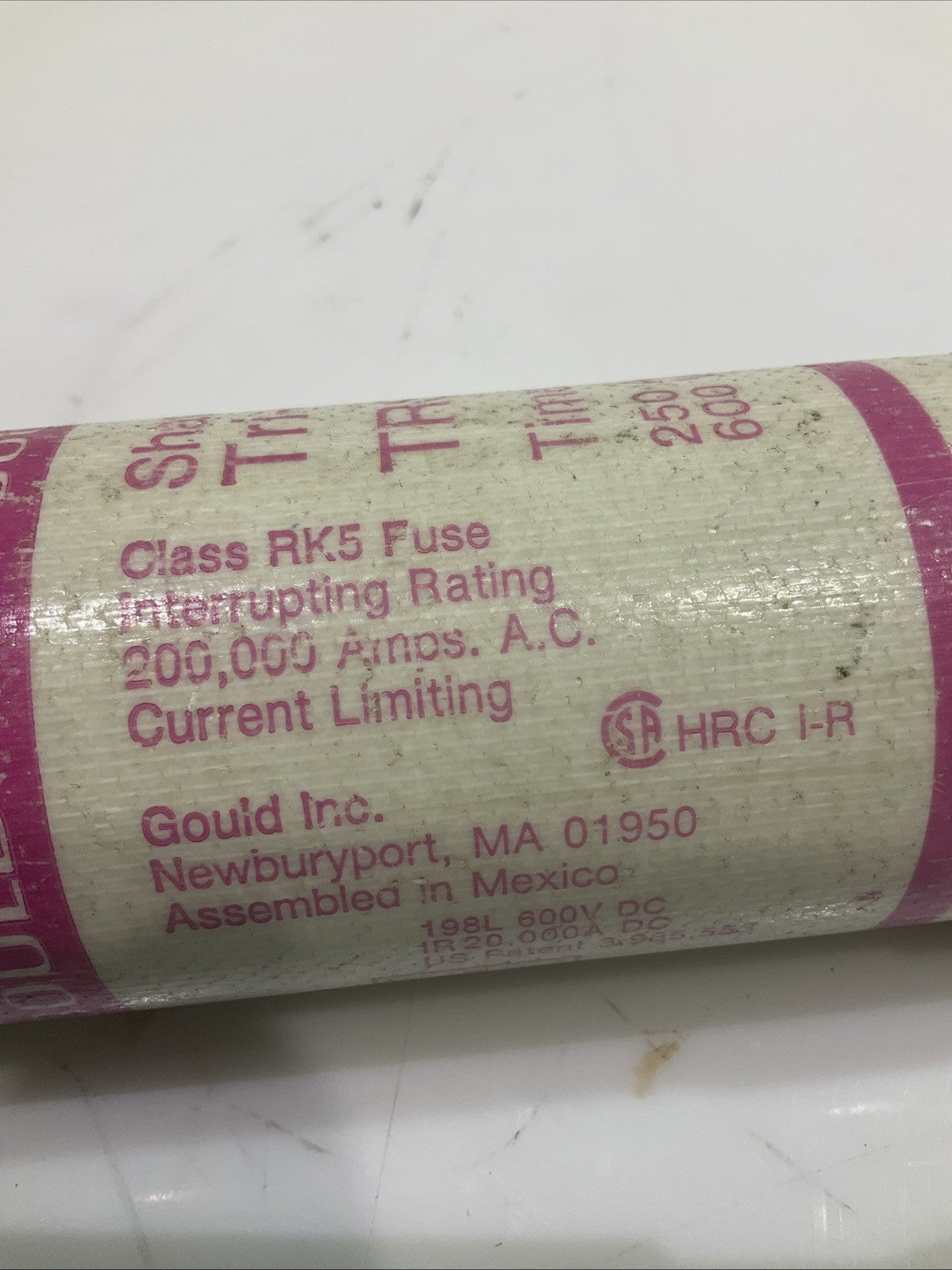 GOULD SHAWMUT TRS250R TIME DELAY 250AMPS 600VAC CLASS RK5 FUSE Z2M