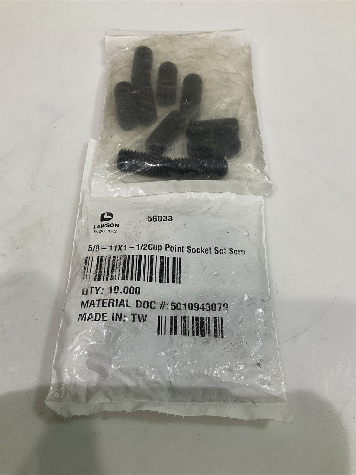 LAWSON 56033 5/8- 11X1-1/2 CUP POINT SOCKET SET SCREEN LOT OF 2 Z2M