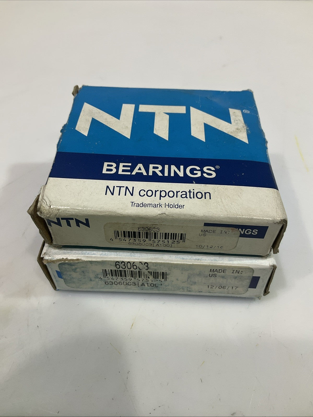 NTN 6306C3 SINGLE ROW RADIAL BALL BEARING LOT OF 2 Z2M
