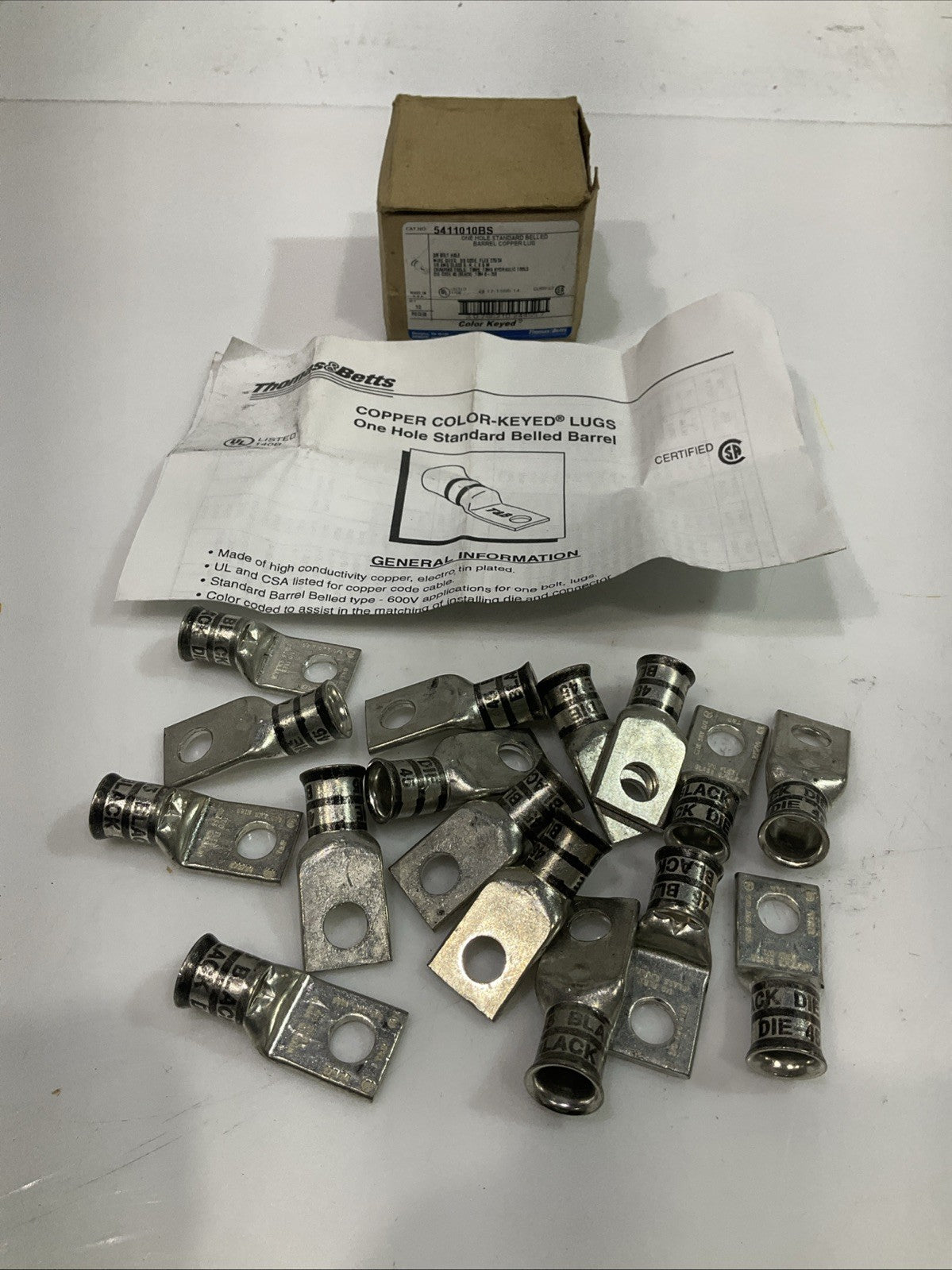 THOMAS & BETTS 5411010BS HOLE STANDARD BELLED BARREL LOT OF 16 Z2M