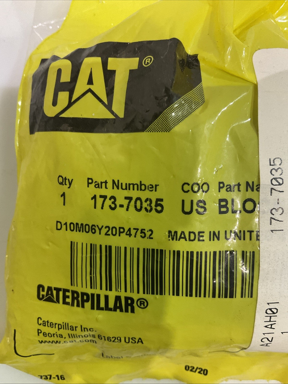CAT- CATERPILLAR 173-7035 SLIDER BLOCK KIT Y2M