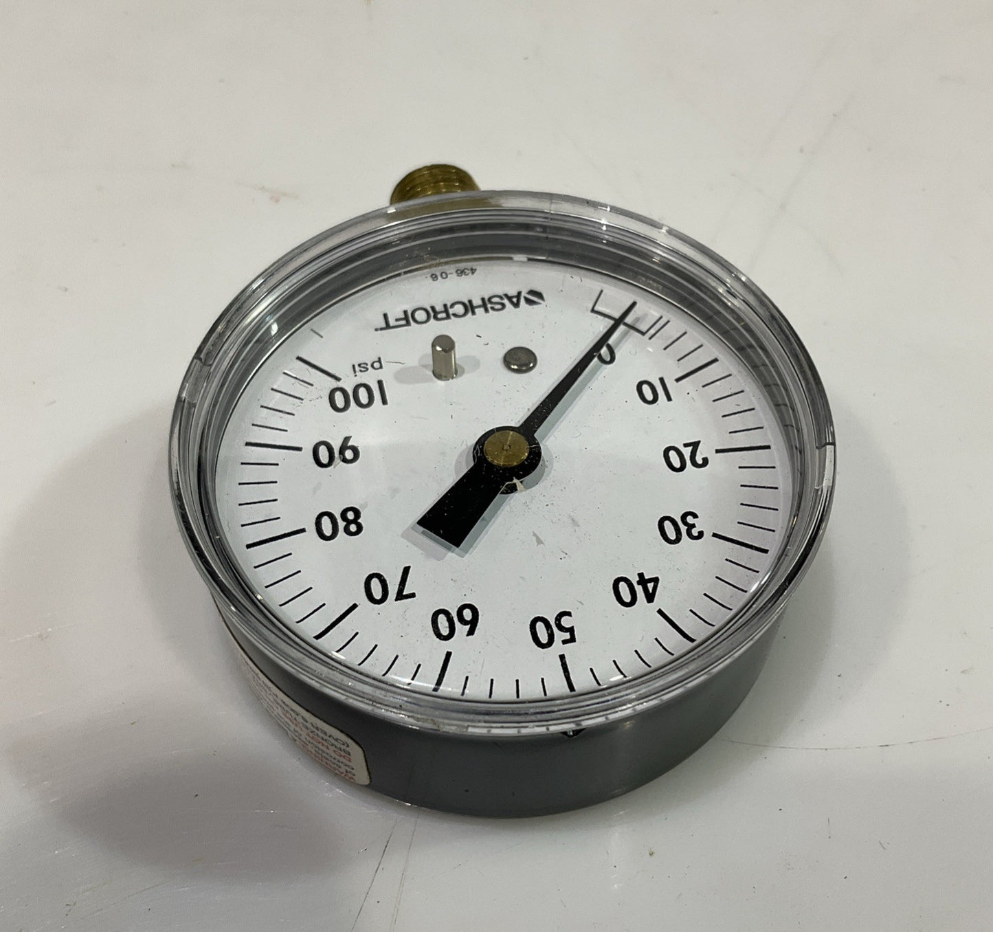 ASHCROFT 436-06 PRESSURE GAUGE 100PSI LOT OF 3 Y2M