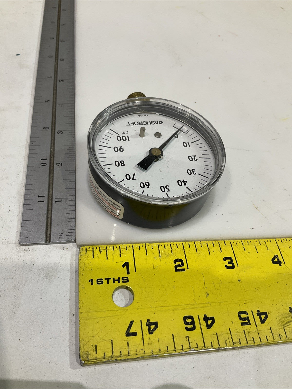 ASHCROFT 436-06 PRESSURE GAUGE 100PSI LOT OF 3 Y2M