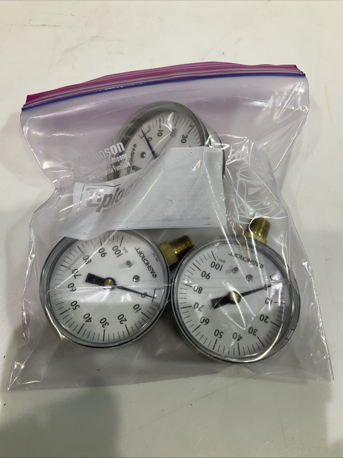 ASHCROFT 436-06 PRESSURE GAUGE 100PSI LOT OF 3 Y2M