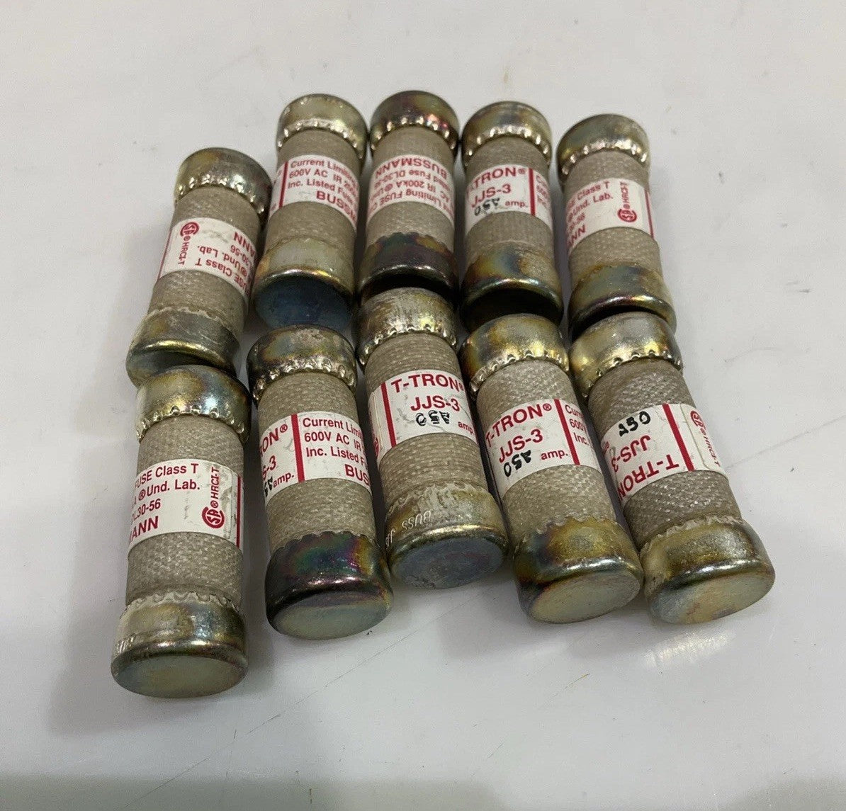 BUSSMANN T-TRON JJS-3 600V CURRENT LIMITING CLASS T FUSES LOT OF 10 Z2M