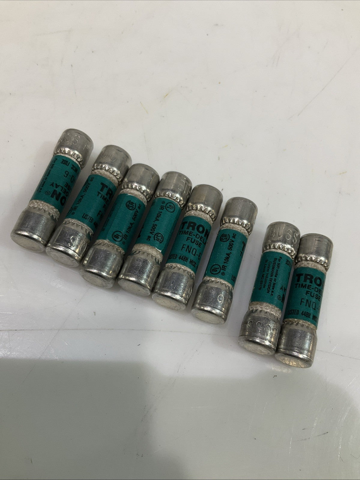 TRON FNQ6 TIME DELAY FUSE 10KA 500V LOT OF 8 Z2M