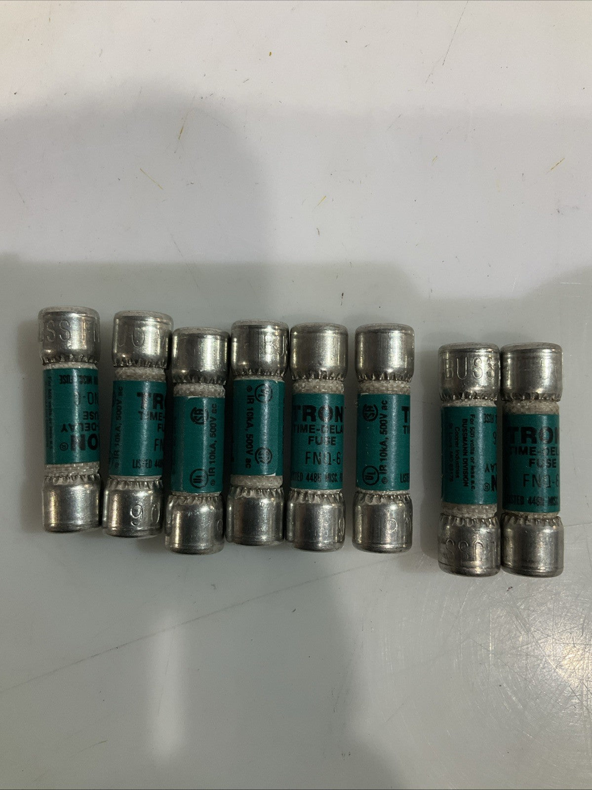 TRON FNQ6 TIME DELAY FUSE 10KA 500V LOT OF 8 Z2M