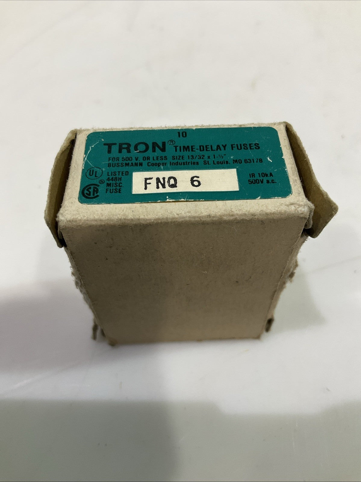 TRON FNQ6 TIME DELAY FUSE 10KA 500V LOT OF 8 Z2M