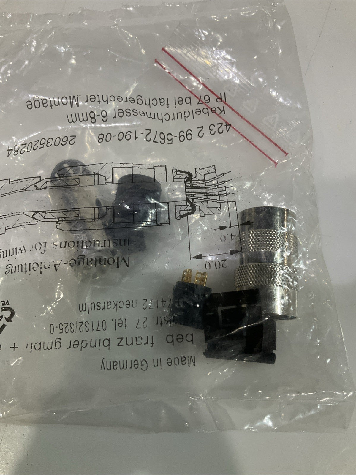BALLUFF 782008 BKS-S32M-00 STRAIGHT CONNECTOR TERMINAL PIN STECKVERBINDER Z2M