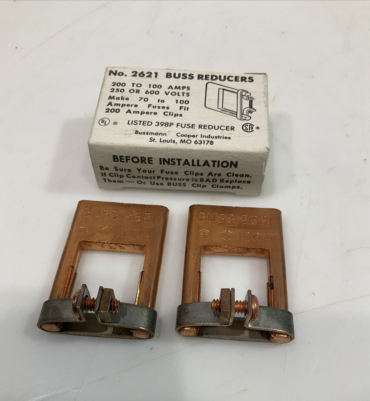 BUSSMANN - COOPER 2621 REDUCERS FUCER 100AMPS 600 VOLTS LOT OF 4 Z2M