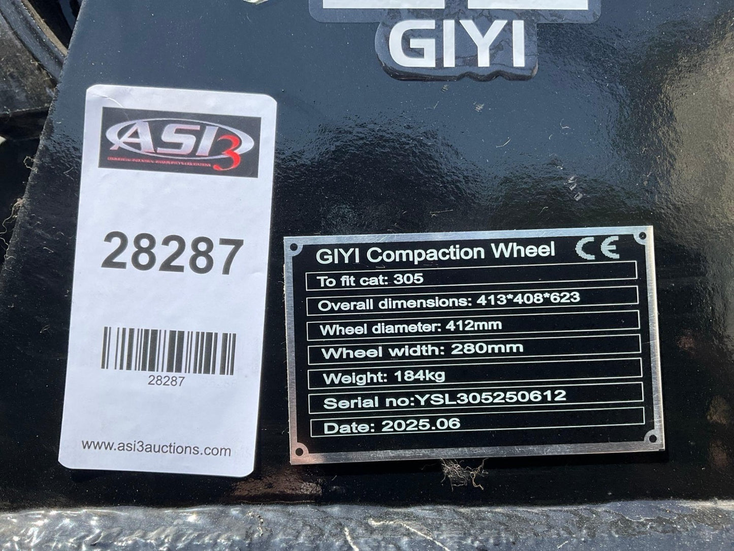 NEW 2025 GIYI COMPACTION WHEEL , FITS CAT 305