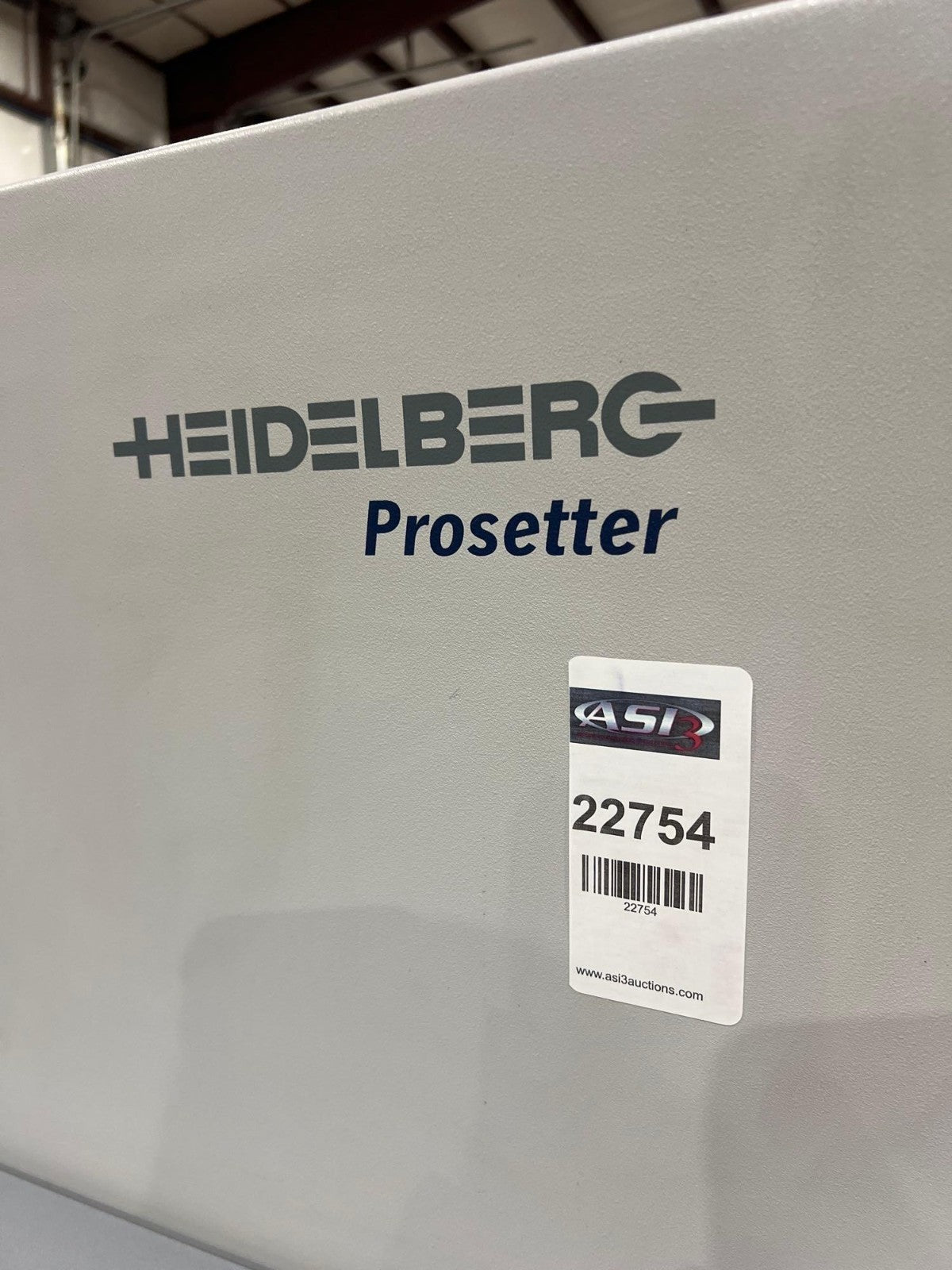 2004 HEIDELBERG PROSETTER MODEL D-69115 TYPE 2165; APPROXIMATELY 200-240V; 50/60